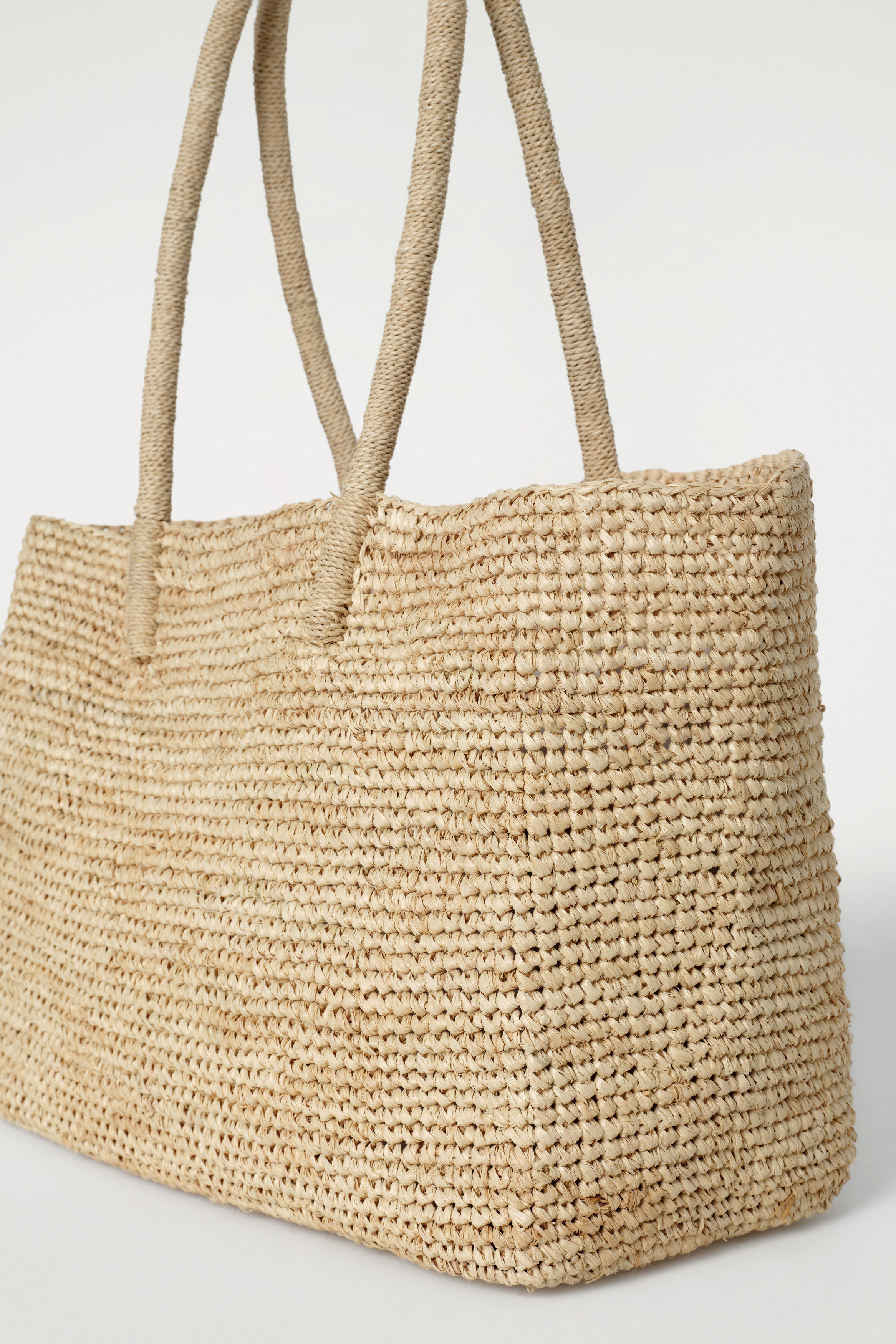 ★DAKS★ ABERDEEN Beige Raffia Mini Tote and Shoulder Bag★ HAND-WOVEN TOTE BAG - RAFFIA - BEIGE | COS