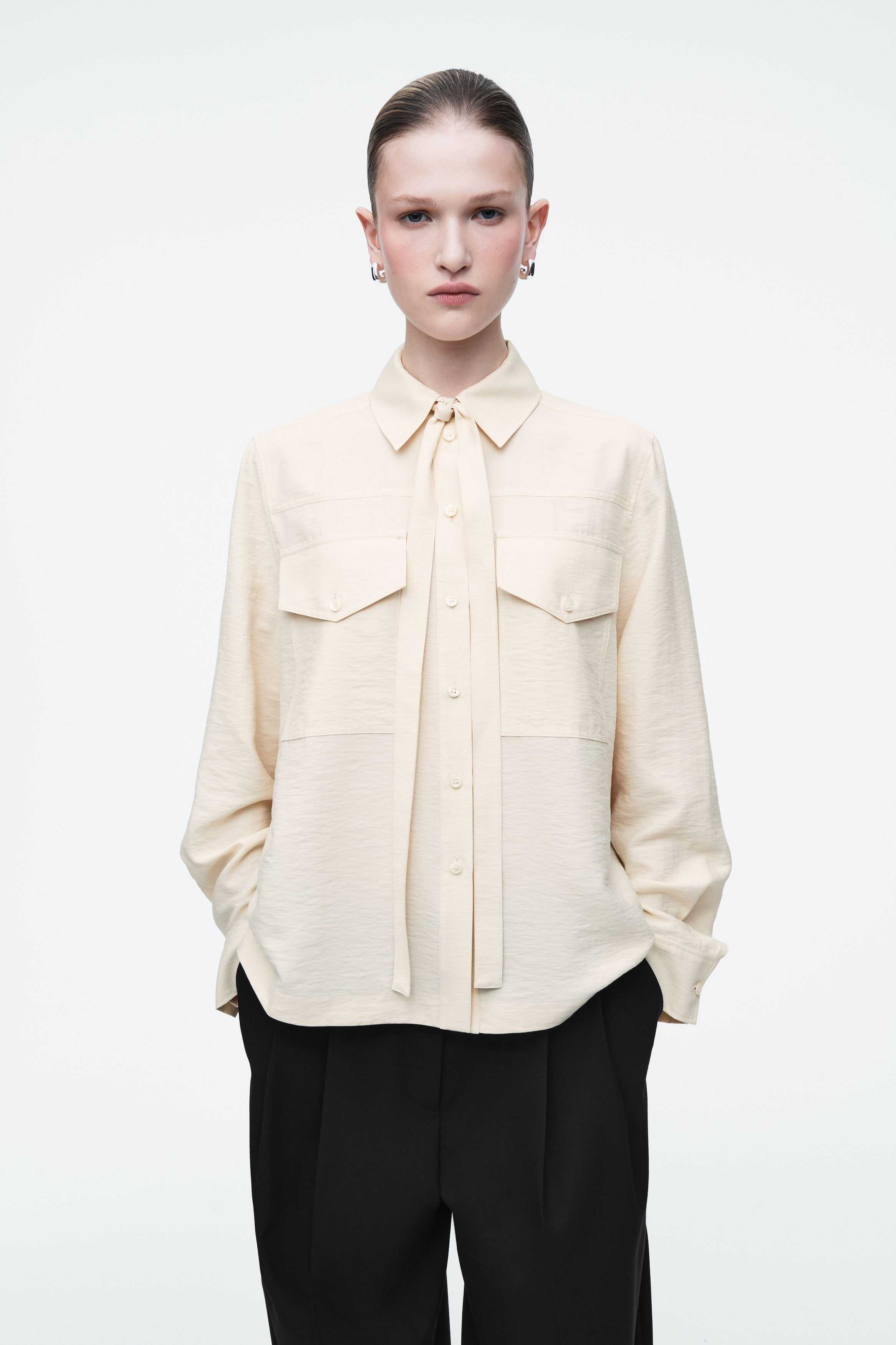 【海外限定】Sandroコットンスカート☆Tie-Waist Lace-Trim Cott Lace skirt finished with braid trim | Sandro | Sandro Secondhand