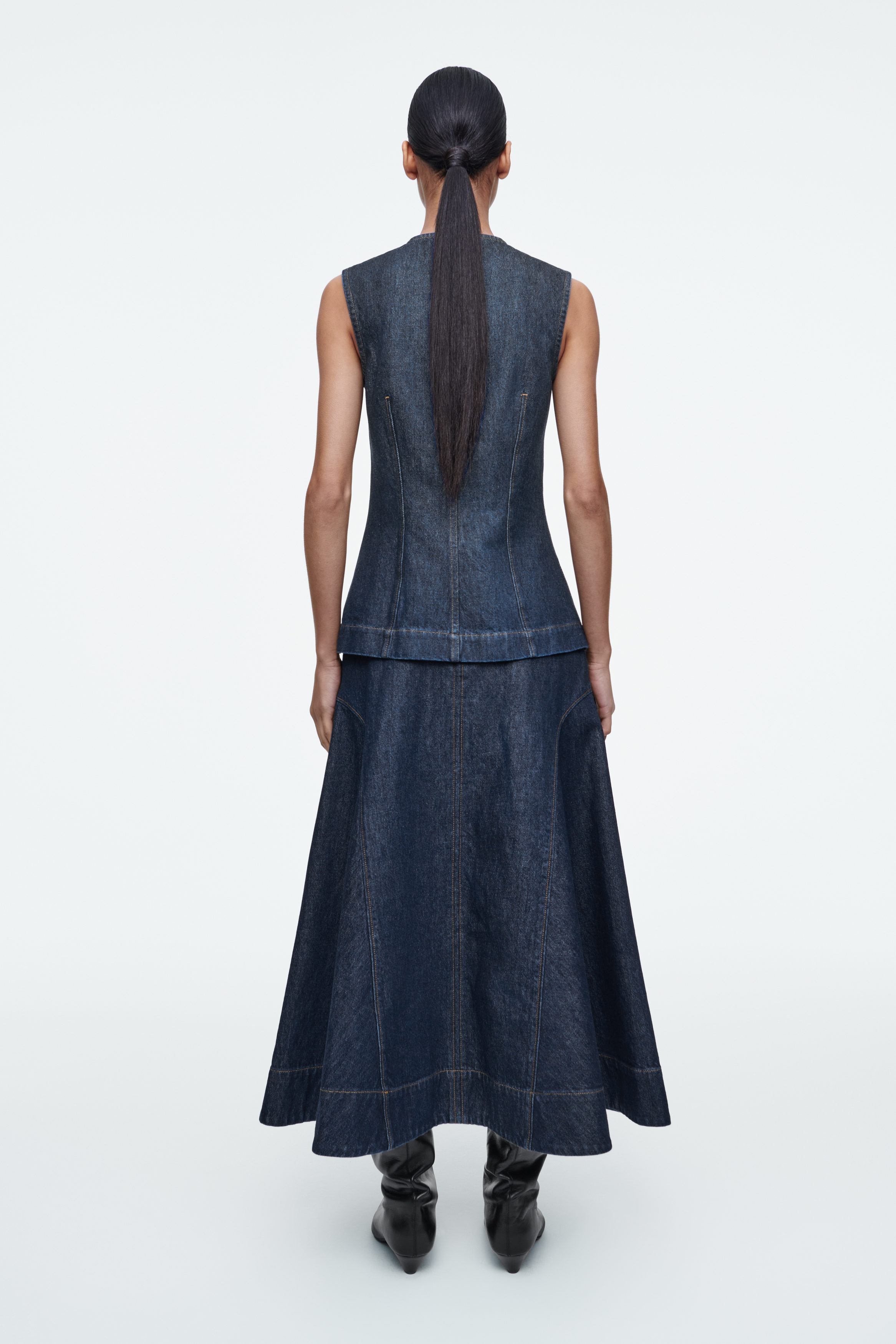 【海外限定】REISSスカート☆Indigo Fee Denim Panelled Midi Sk Buy Reiss Indigo Fee Denim Panelled Midi Skirt from Next USA