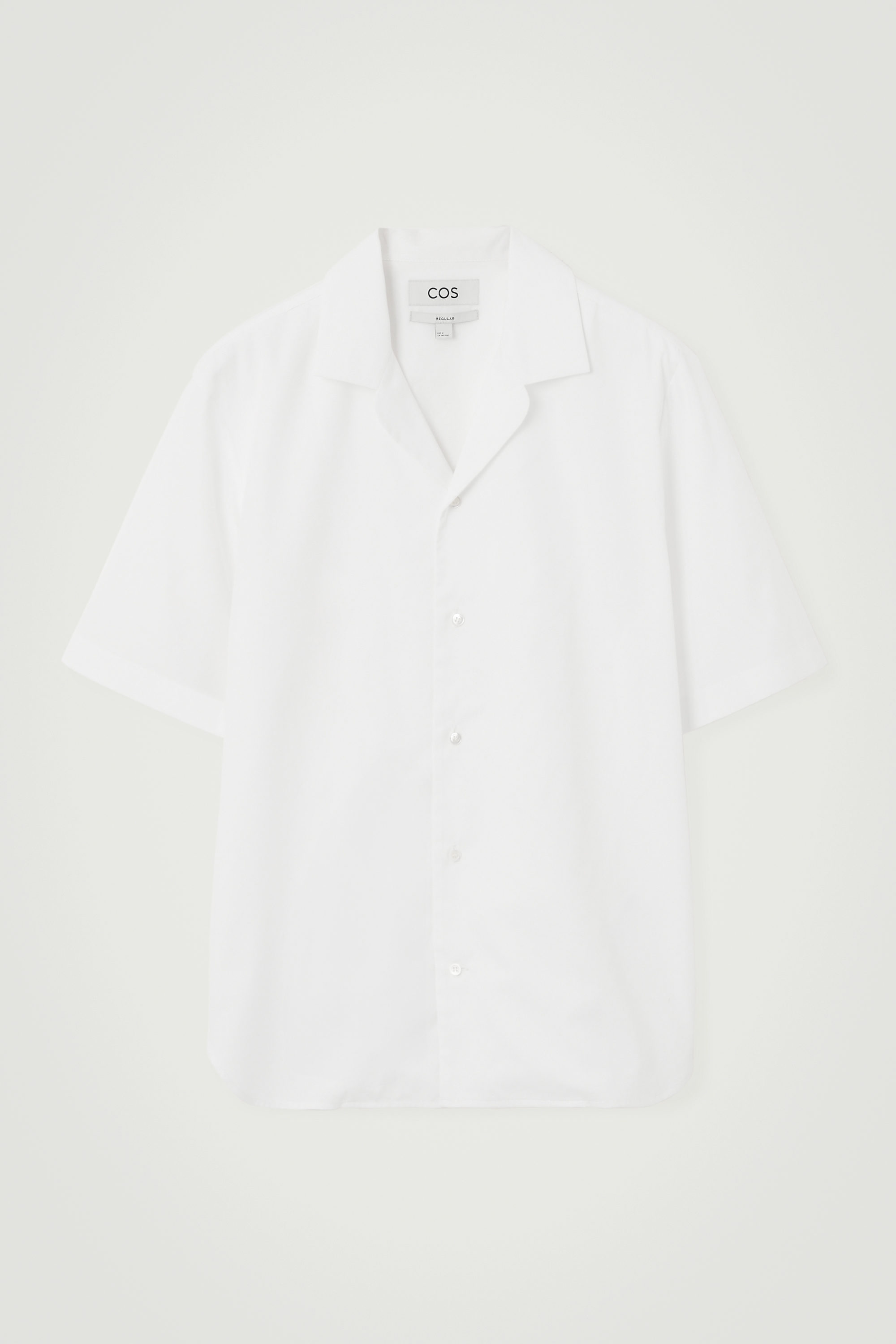 RELAXED SILK-BLEND SHORT-SLEEVE SHIRT - OFF-WHITE