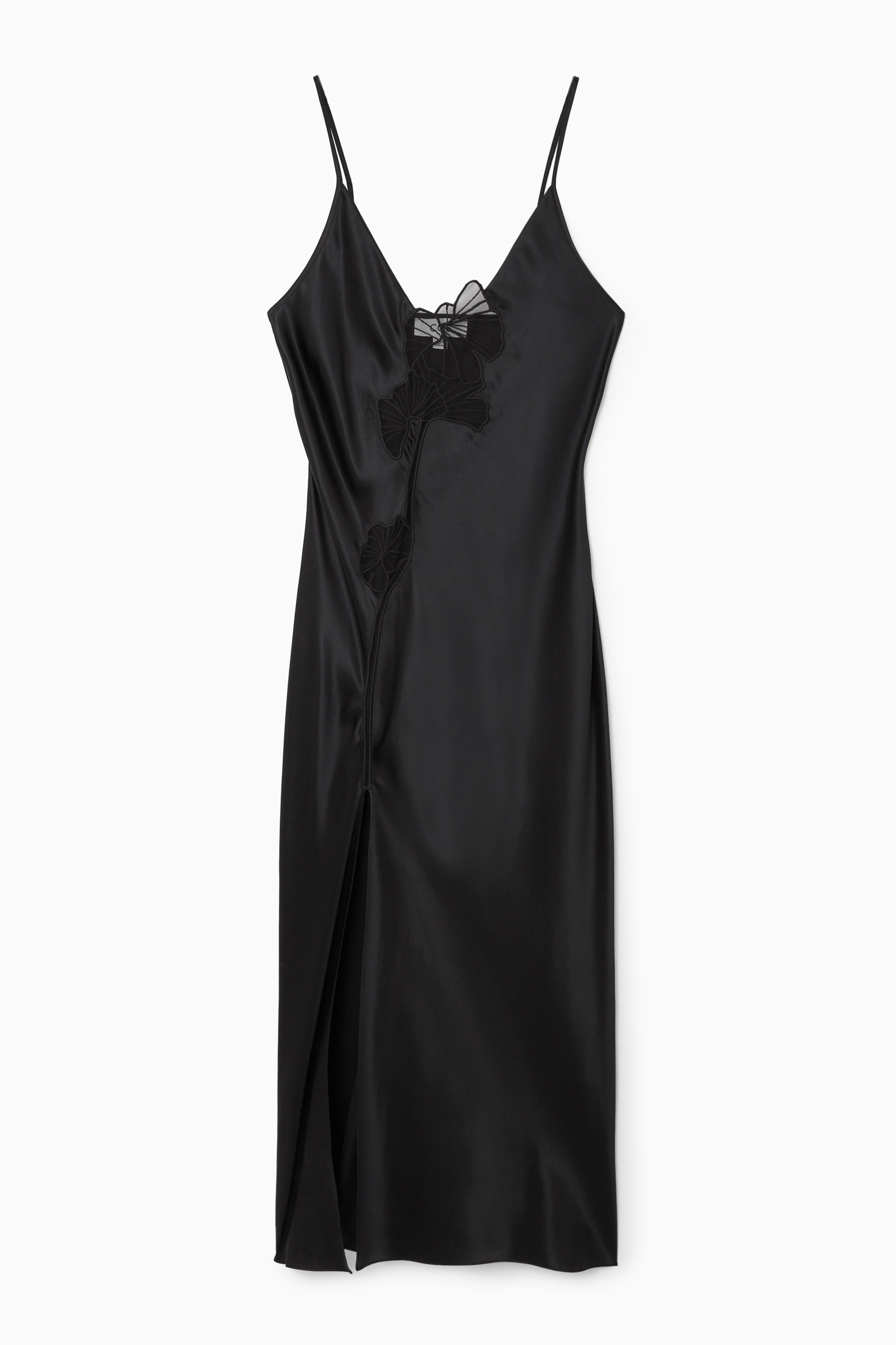 Black silk slip online