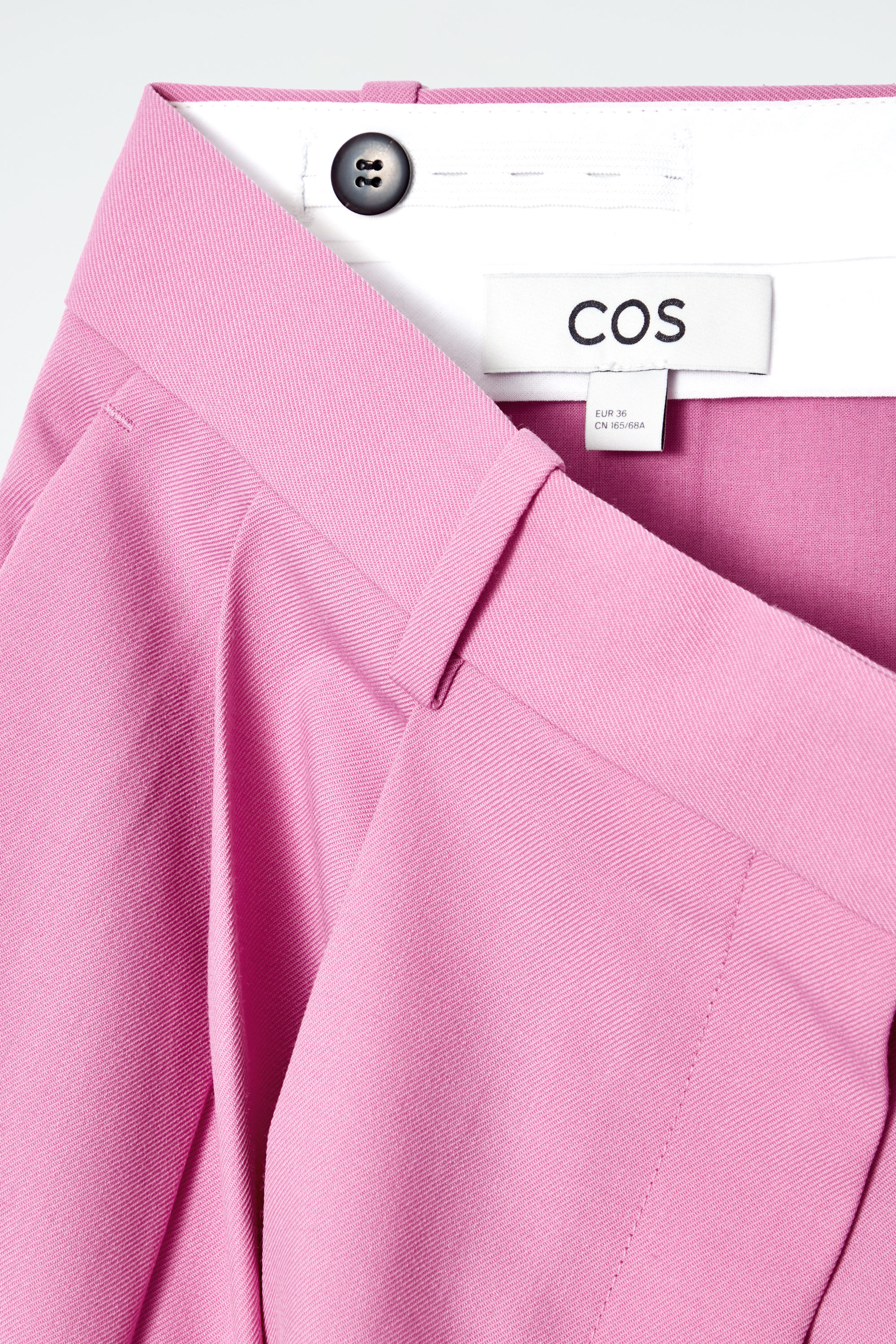 RELAXED TWILL WIDE-LEG PANTS - PINK | COS US