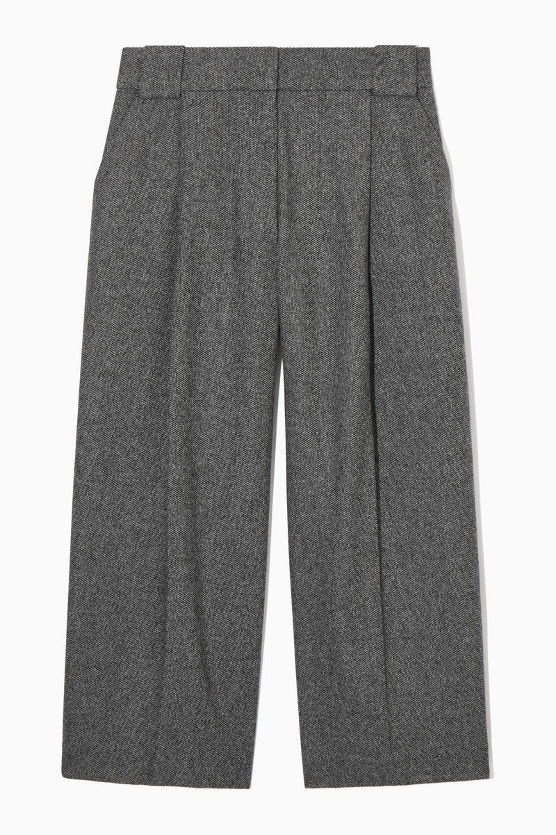 Tailored Wool-Flannel Culottes