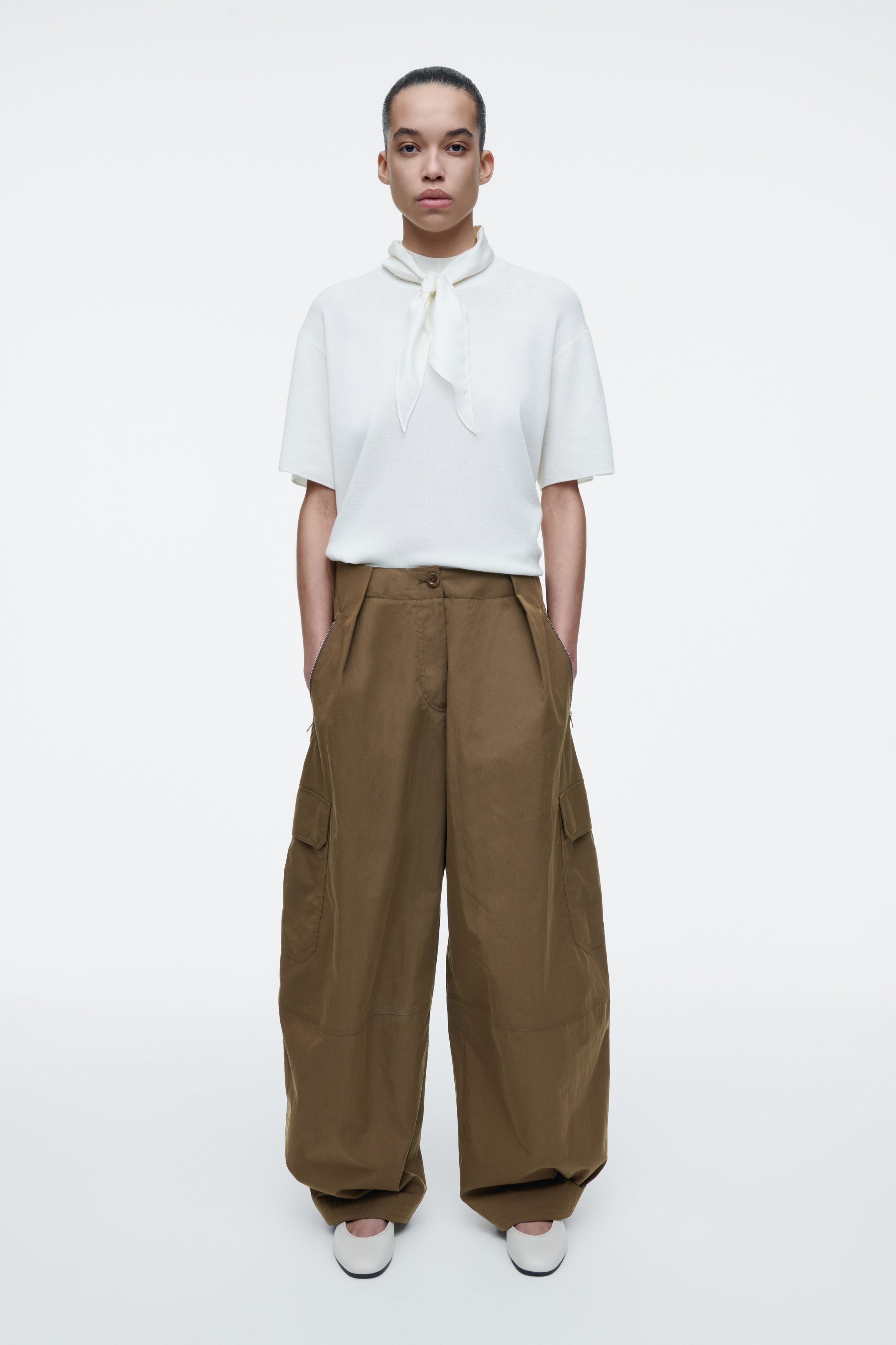★PISCESS★Ribbon Knit Cargo Pants★Brown★大人気★ SDNGED Cargo Pants for Women High Waisted Casual Pants Work