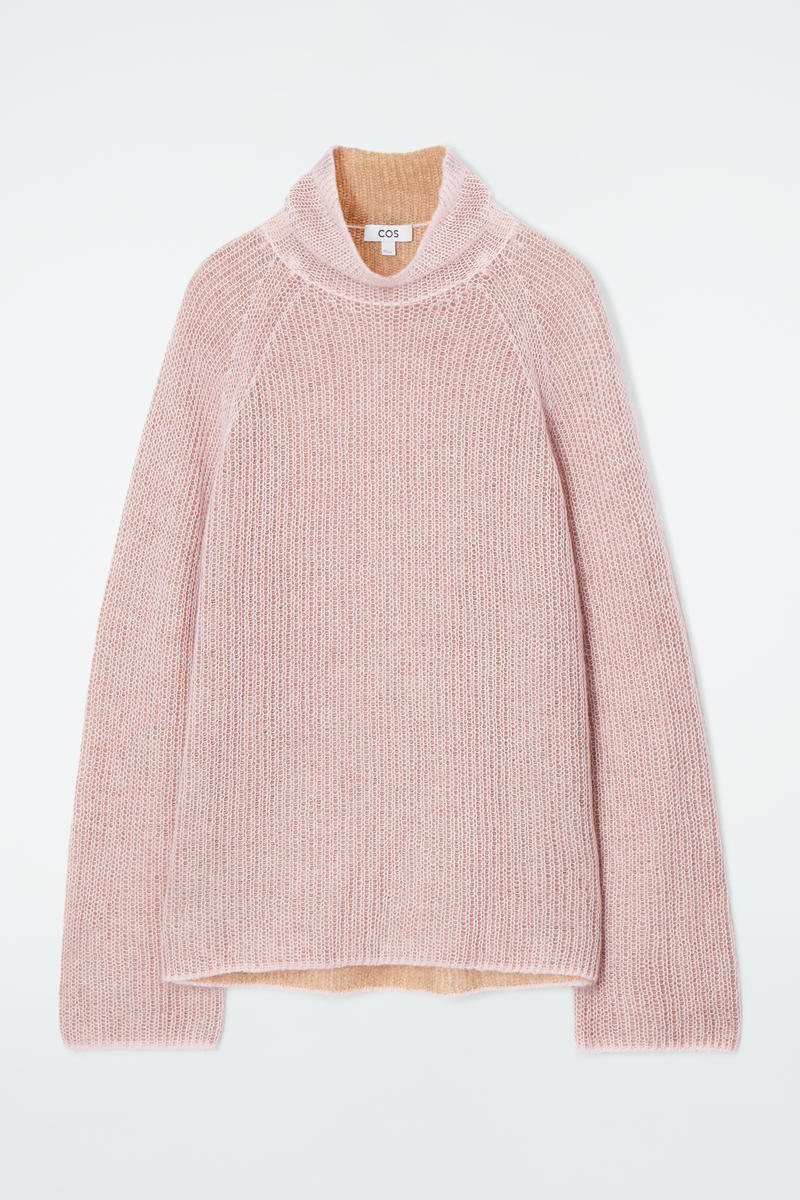 Two-Tone Mohair Turtleneck Jumper