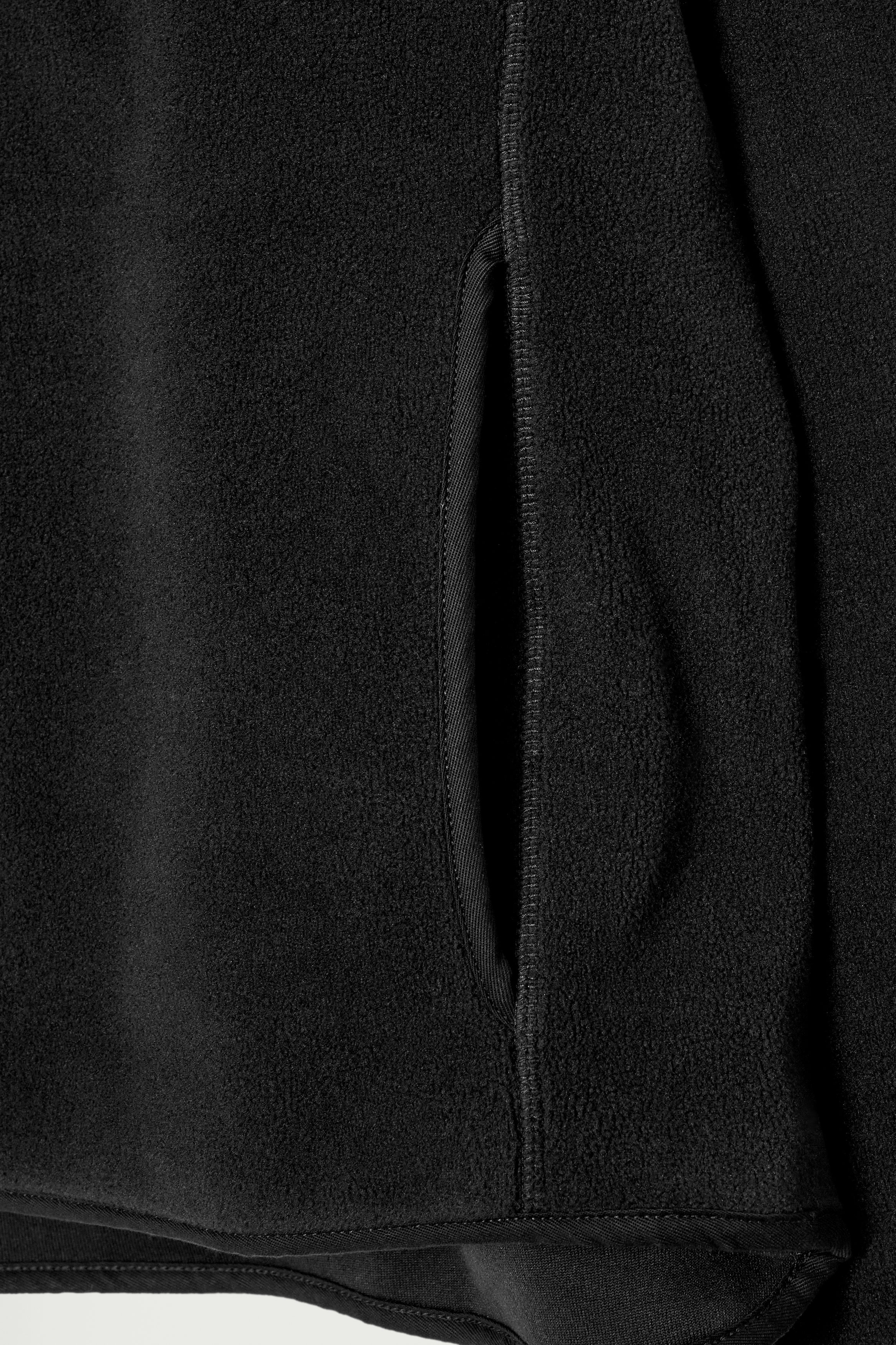 HALF-ZIP POLAR FLEECE JUMPER - BLACK