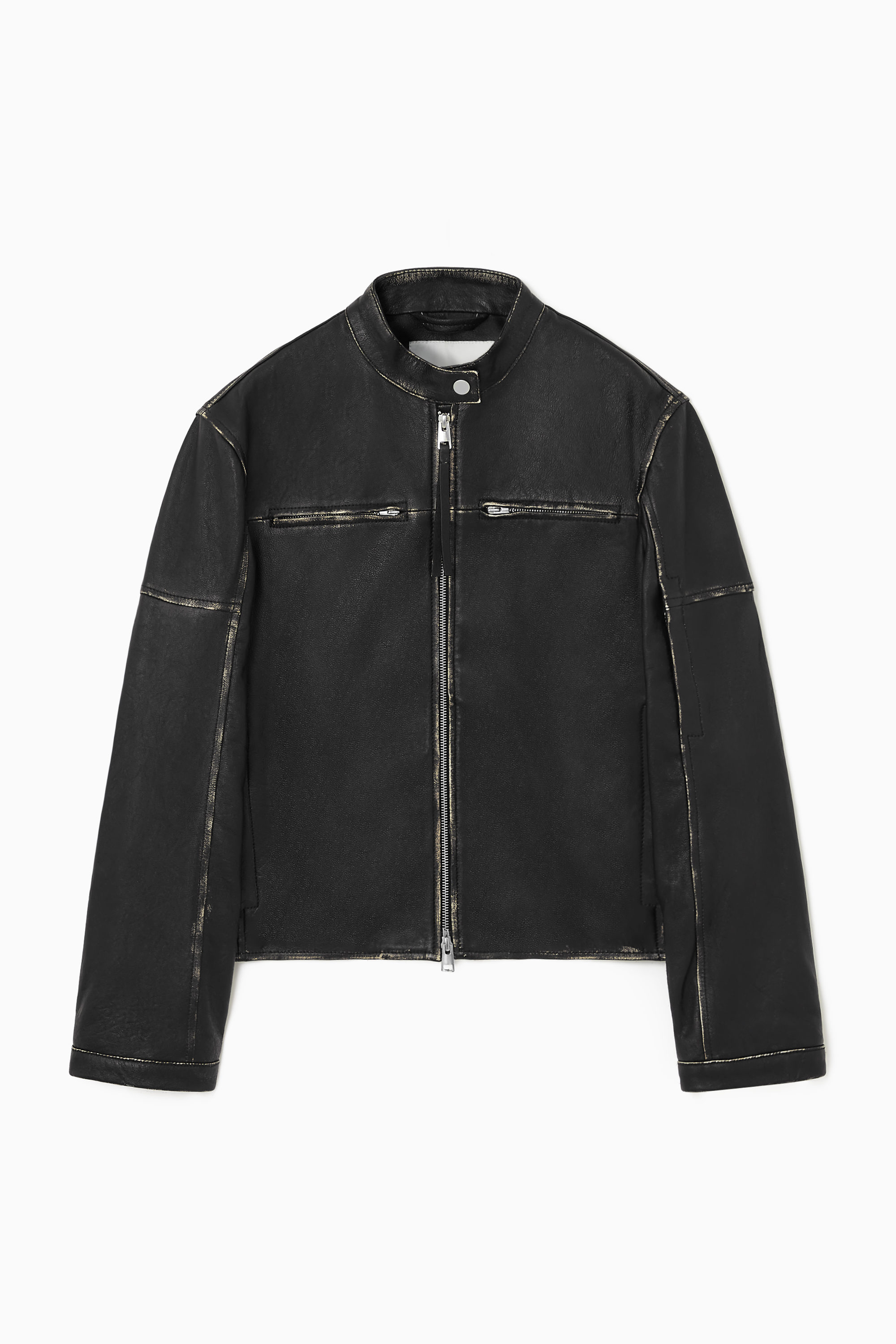 ジャケット・アウター cos leather moto jacket ladies LEATHER MOTO JACKET - BLACK | COS