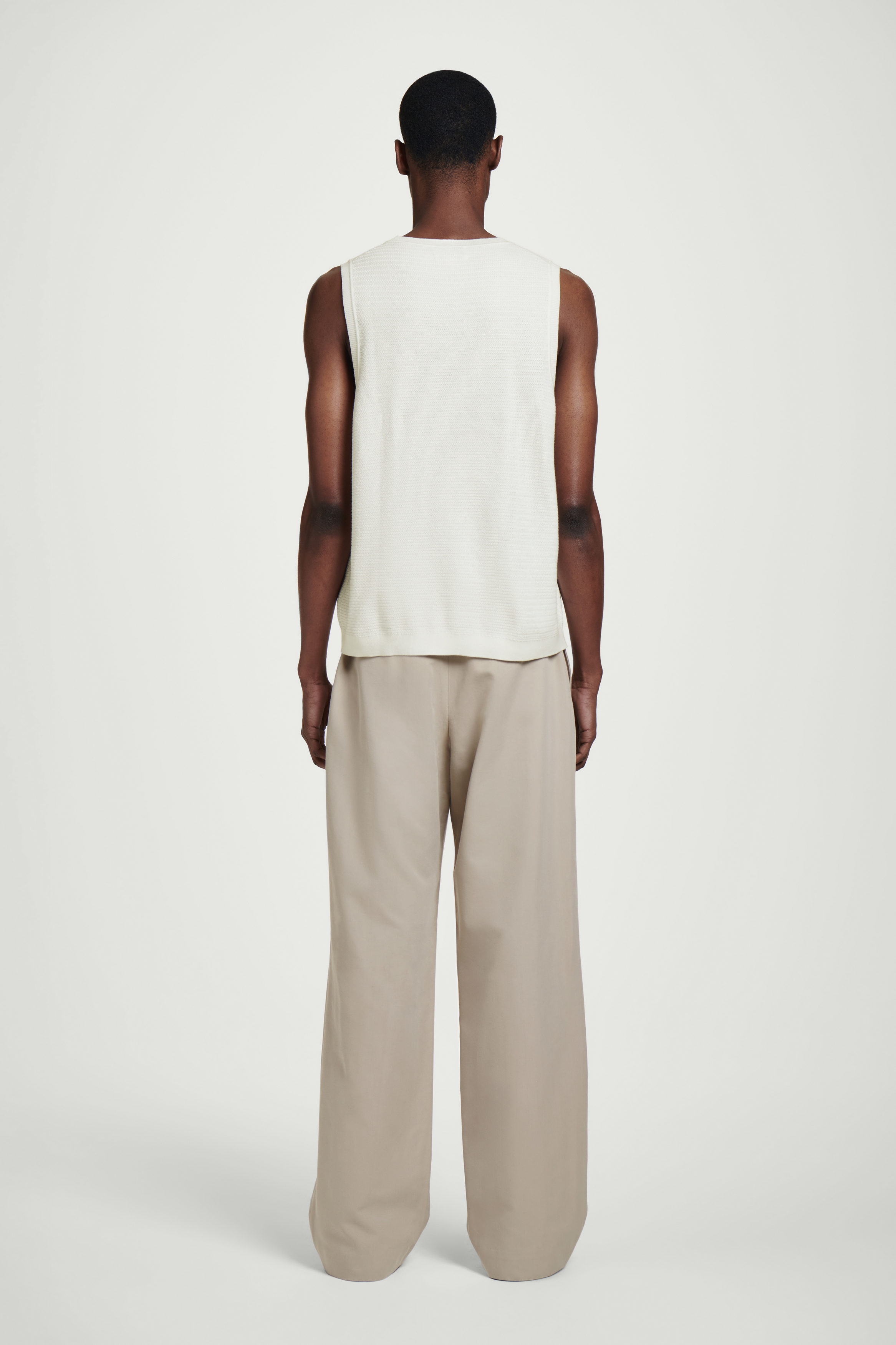 Tシャツ・カットソー OFF-WHITE RIBBED STRETCH KNIT SLEEVELESS MINIDRESS Bershka ribbed strappy knit maxi dress in white | ASOS