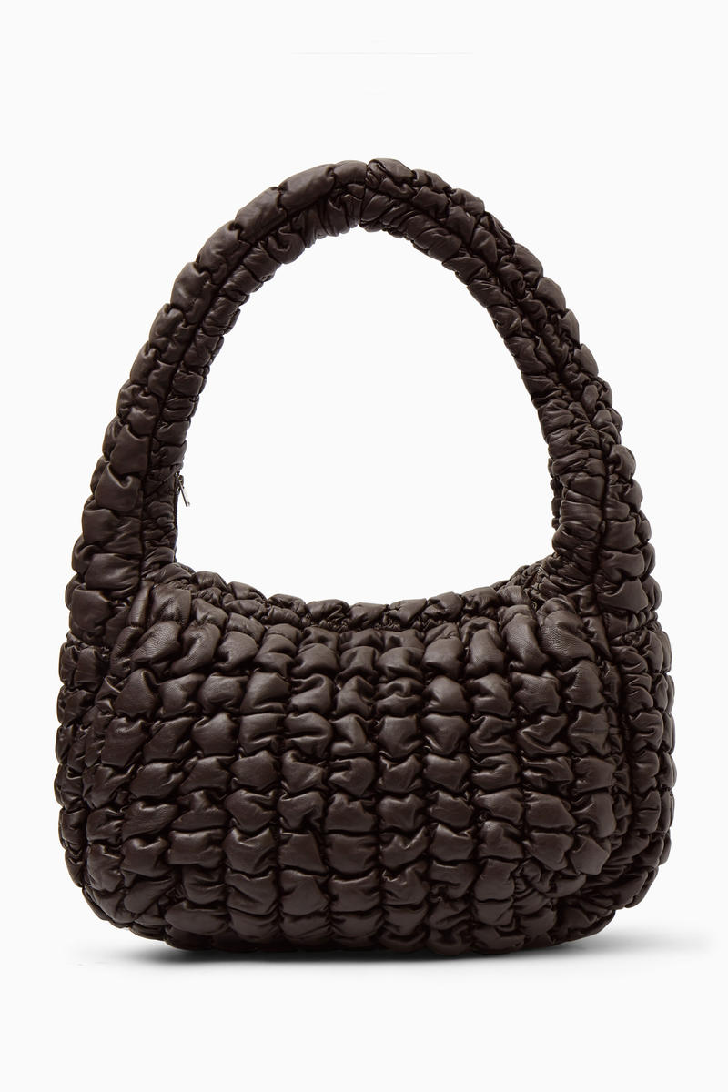 Quilted Oversized Crossbody Bag - Leather