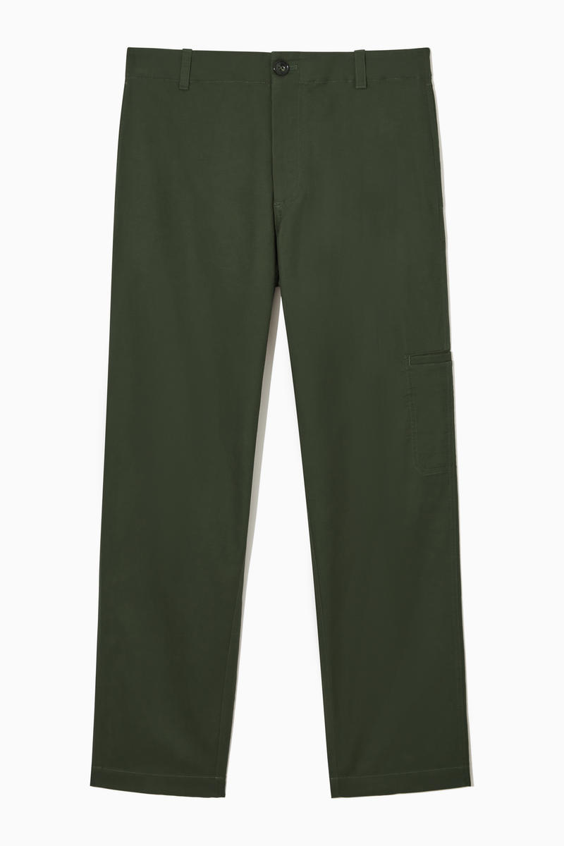 Straight-Leg Utility Trousers in Green