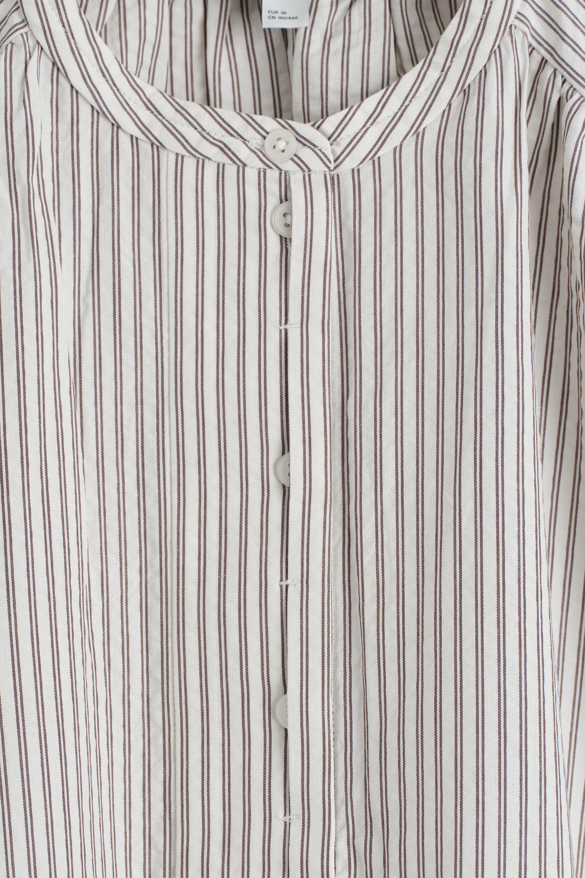 ORGUE Stripe frill collar blouse【Gray】 Goldie Top In Striped Satin For Women | J.Crew