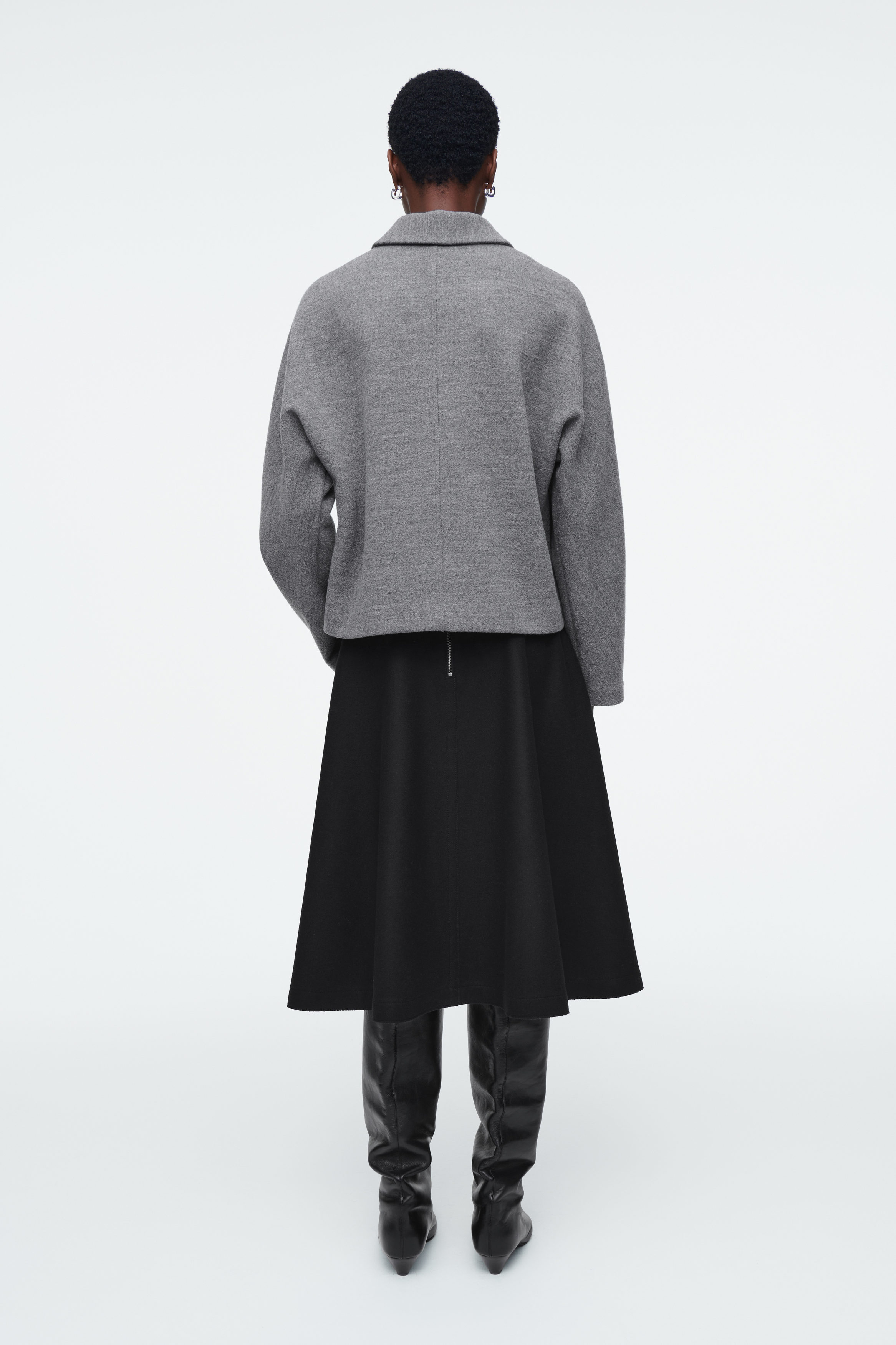 ウールブレンドケープ　cosstores DOUBLE-FACED WOOL SCARF CAPE ダブルフェイスウールマフラー