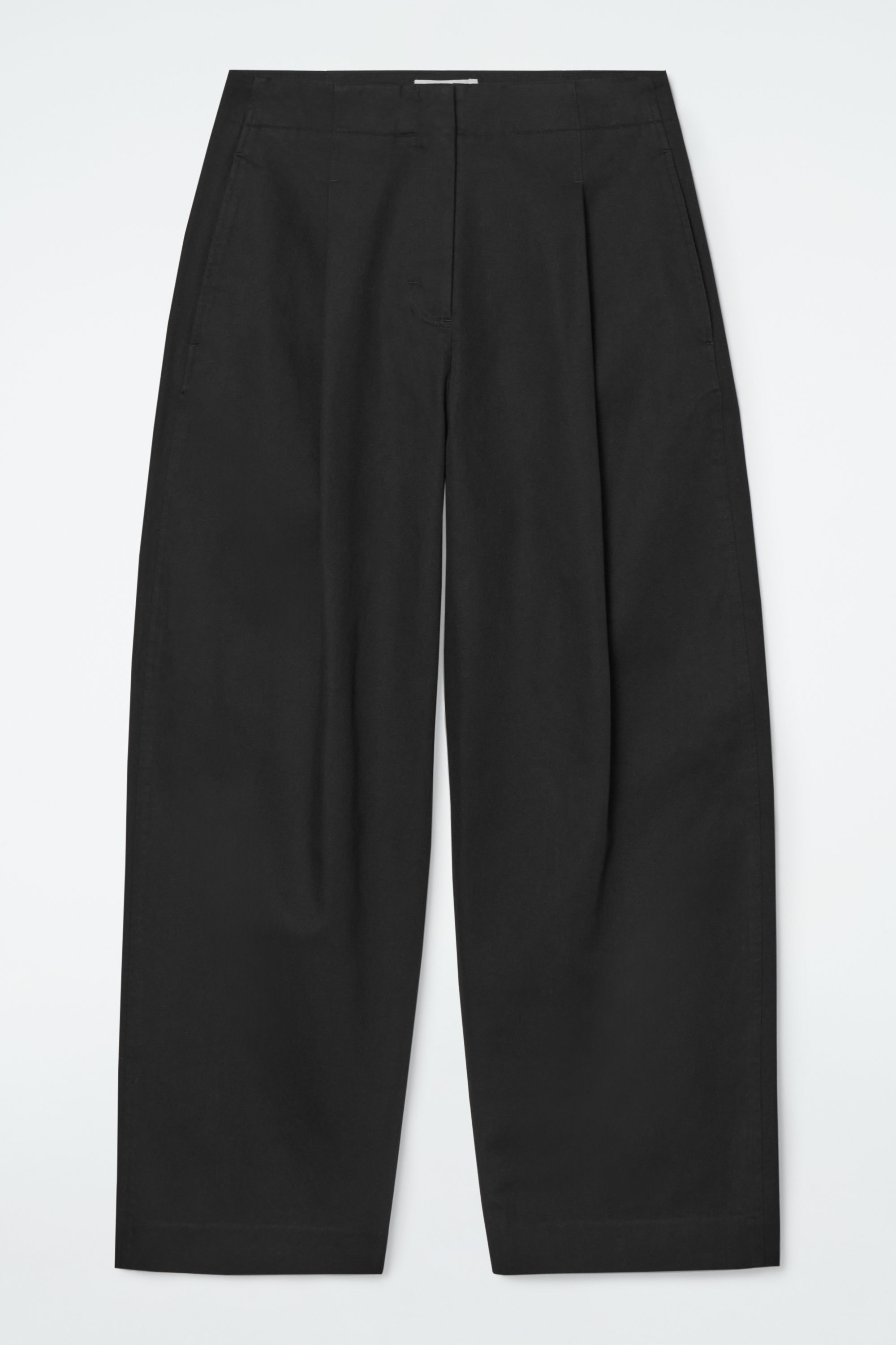 最終限定値下げCOS |Pleated Barrel-Leg Chinos PLEATED BARREL-LEG CHINOS - BLACK | COS