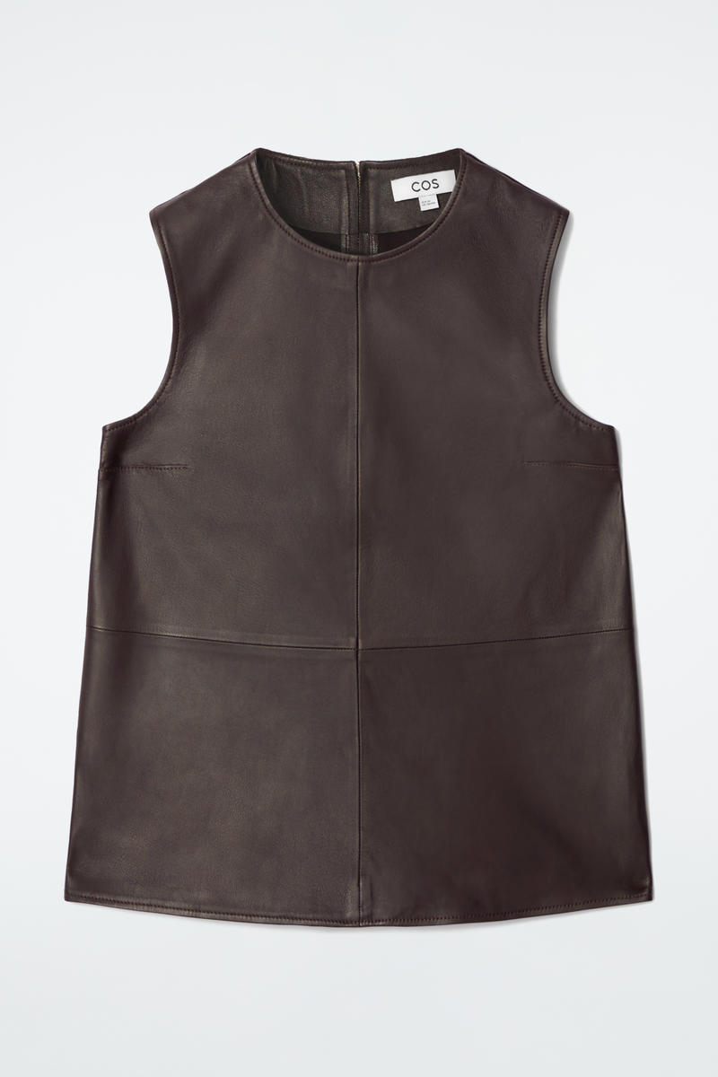 Sleeveless Leather Top