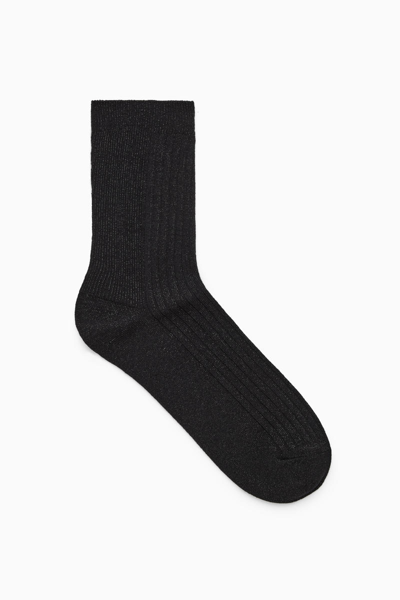 Ribbed Lurex Socks