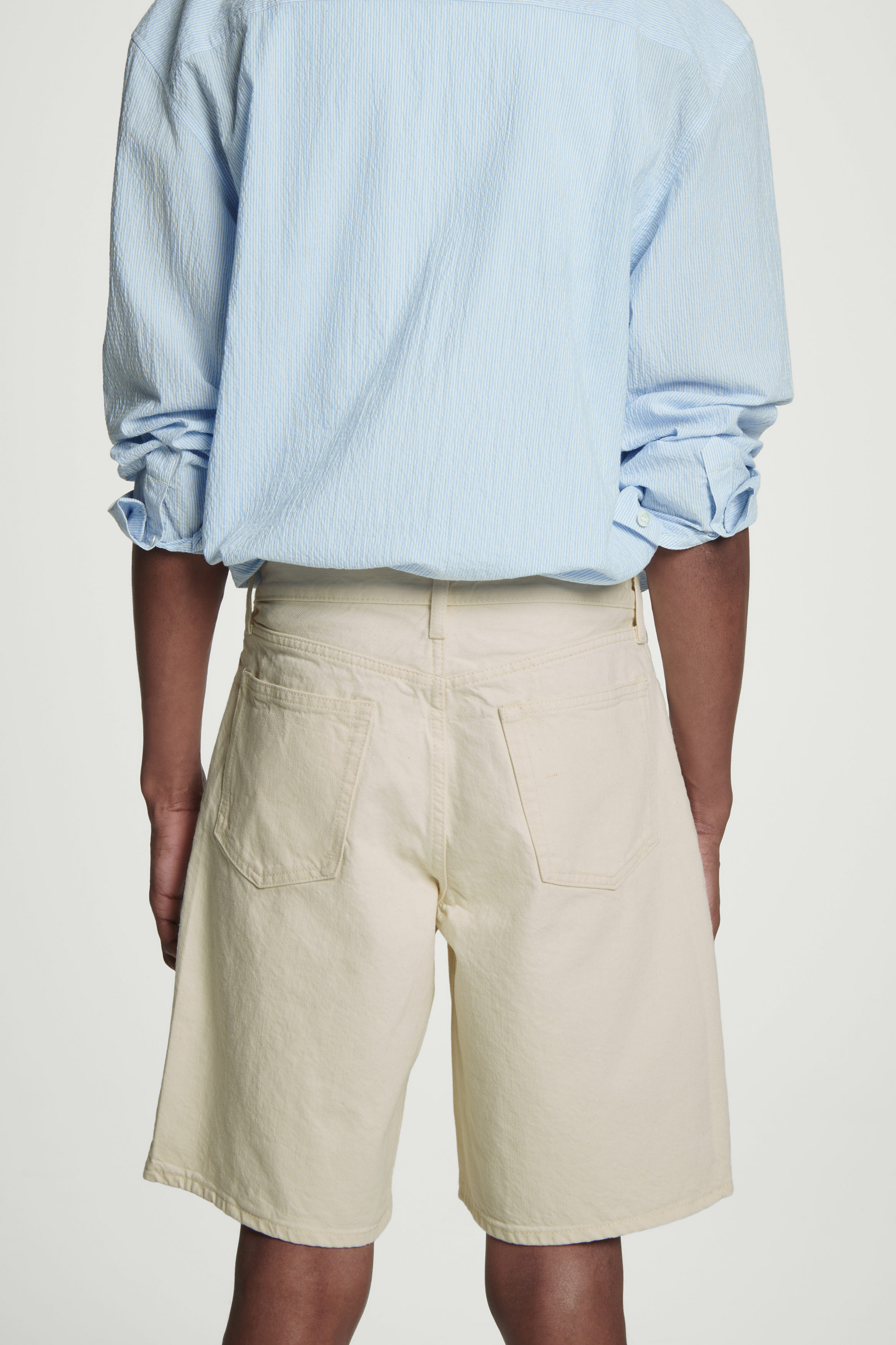 ●Sienne● State Cotton Shorts Ecru 10182020001 DENIM SHORTS - ECRU | COS