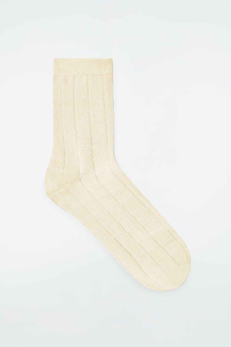 Grid Cotton Socks