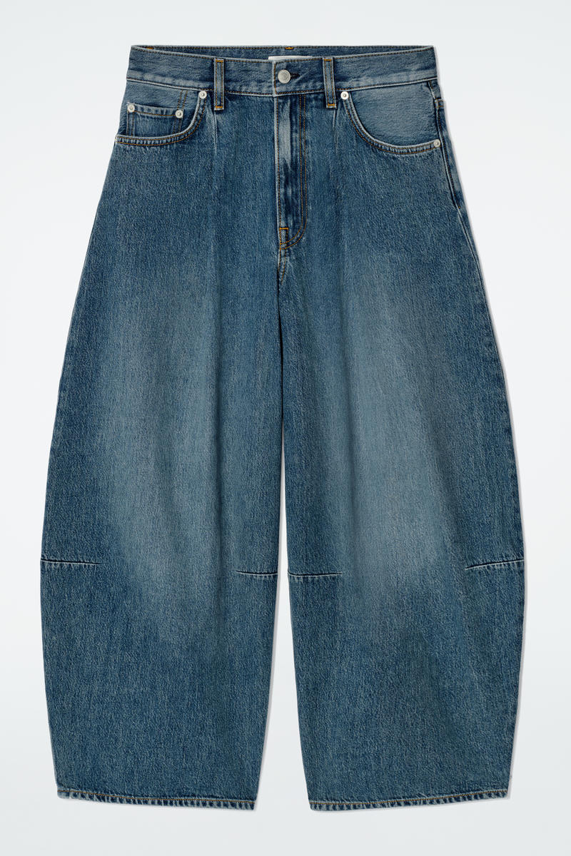 Cos Twine Barrel-leg Jeans In Blue