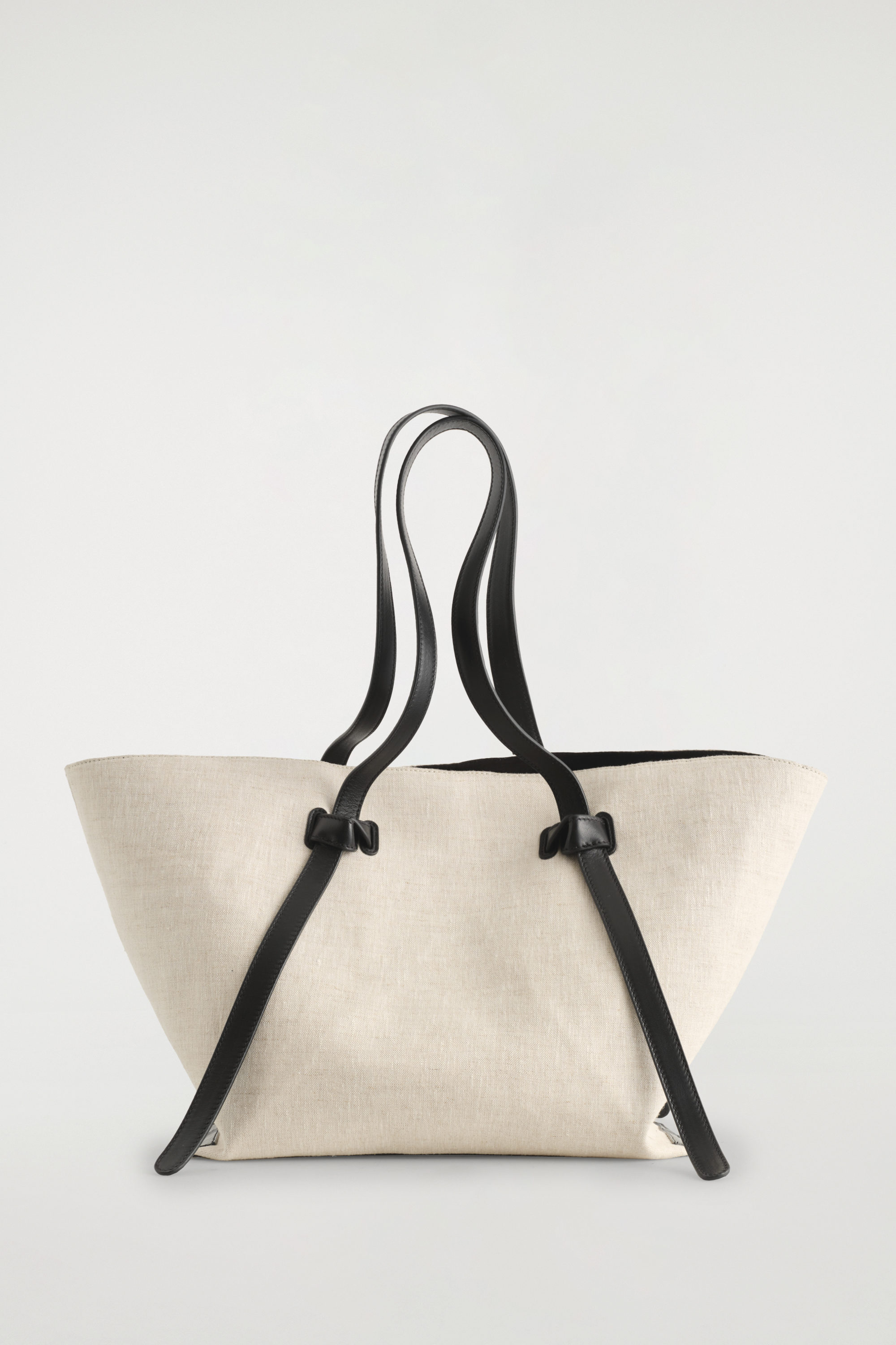 PINCH TOTE BAG LINEN BEIGE COS
