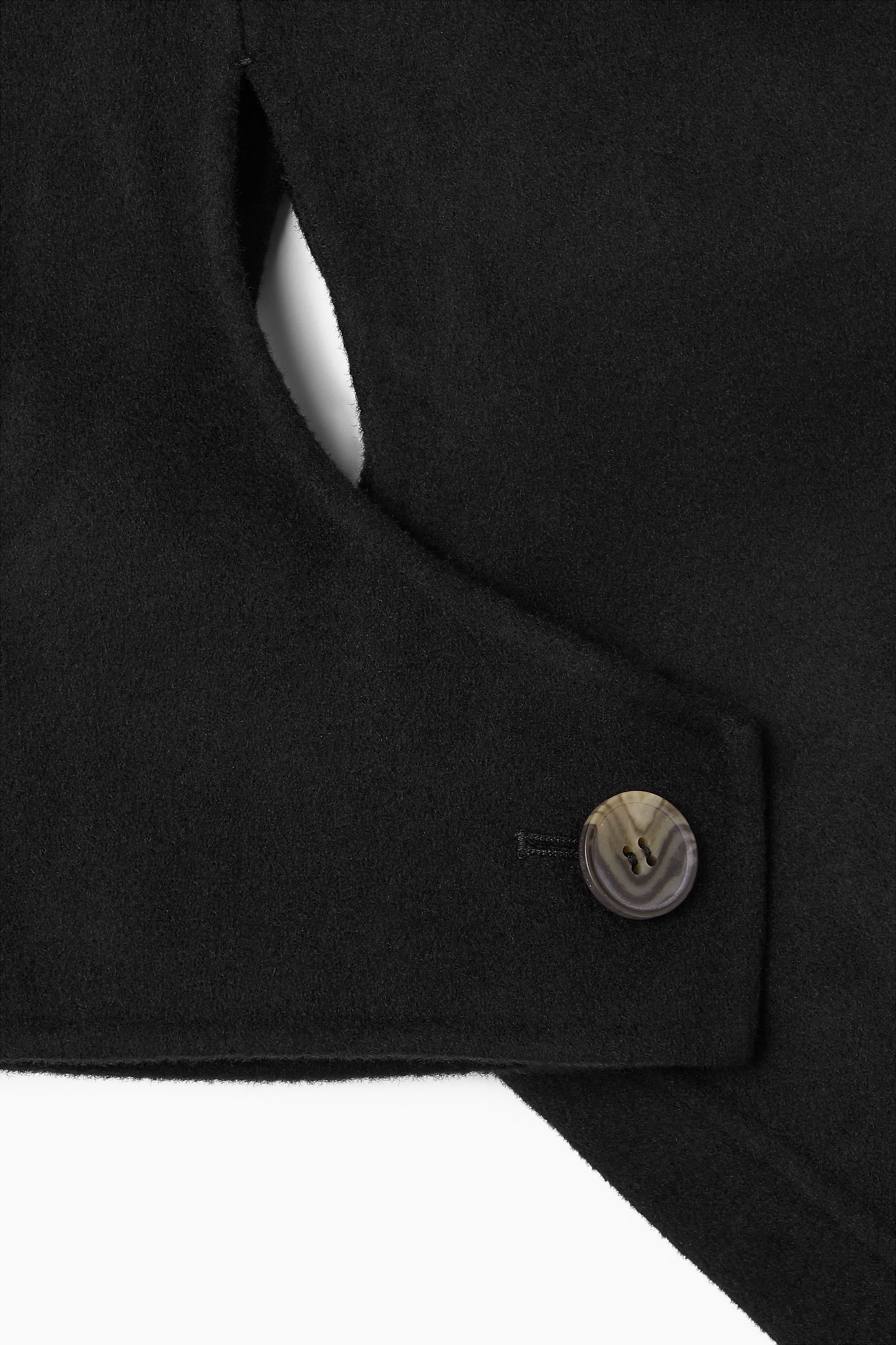 COS Cropped Double-Faced Hybrid Jacket in OATMEAL | endource