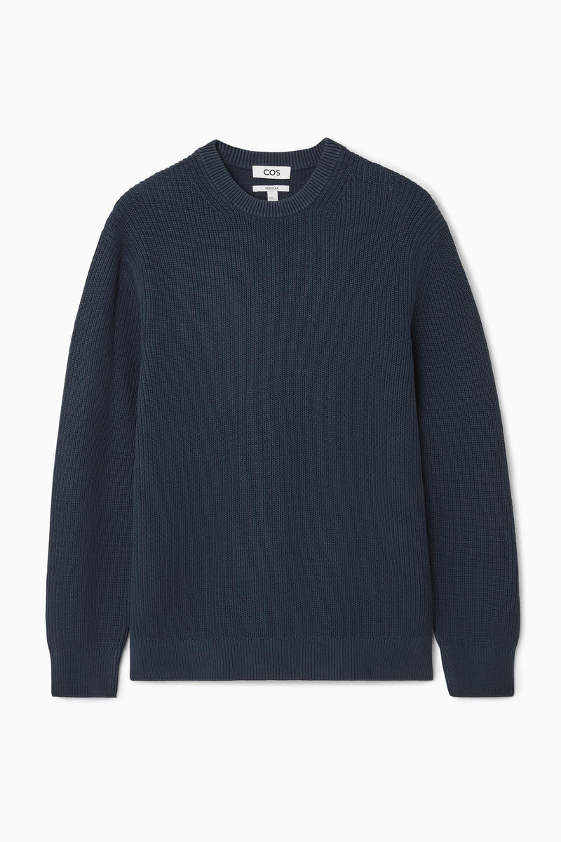 Stone-Washed Knitted Jumper