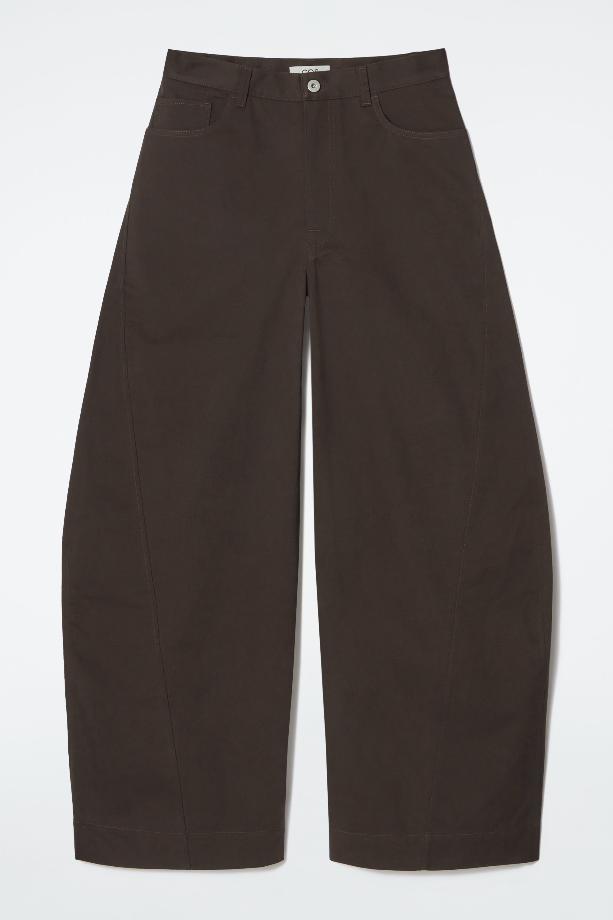 DECONSTRUCTED COTTON BARREL-LEG PANTS - BLACK | COS US