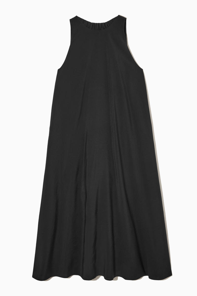 Racer-Neck Midi Dress