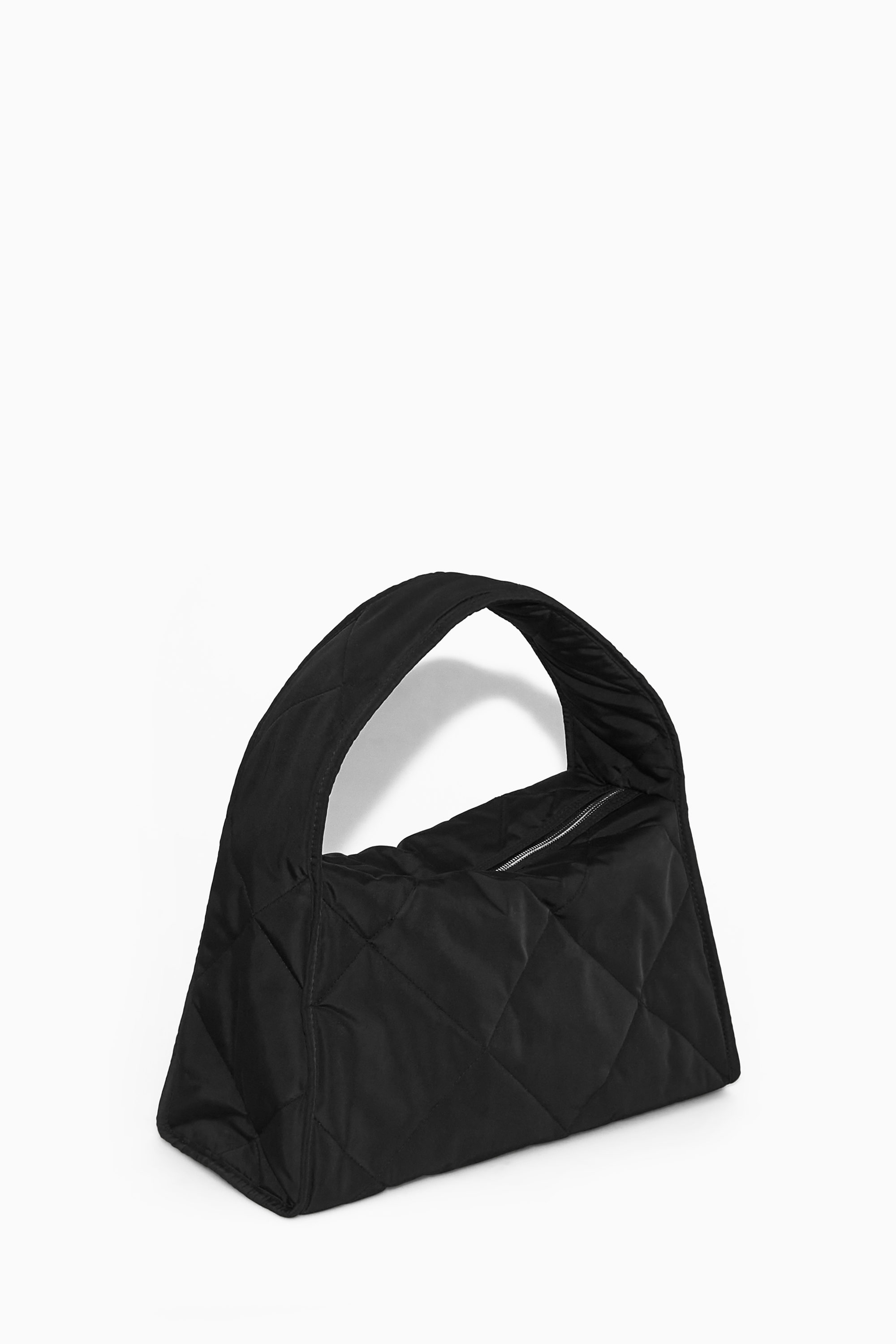 DIAMOND-QUILTED SHOULDER BAG - BLACK | COS