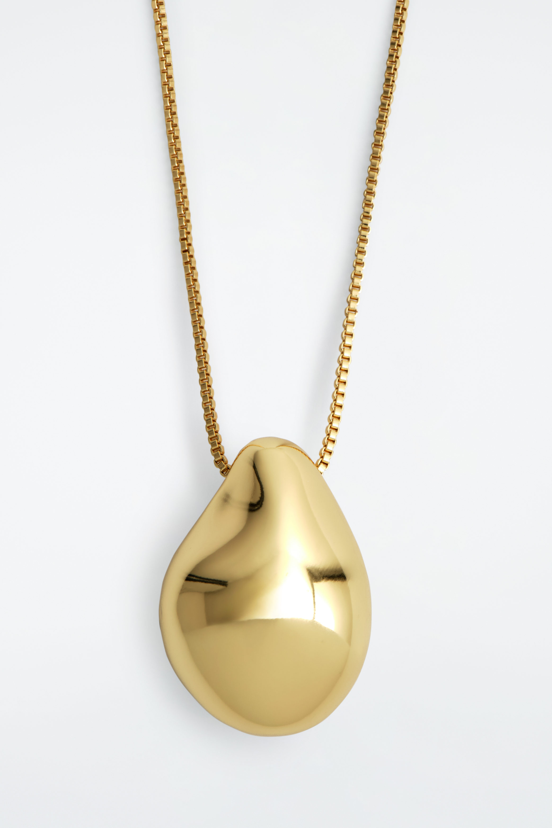 【HYERES LOR】Pebble H Volume Necklace (Gold) 18K Yellow Gold Estate Sapphire and Diamond Necklace