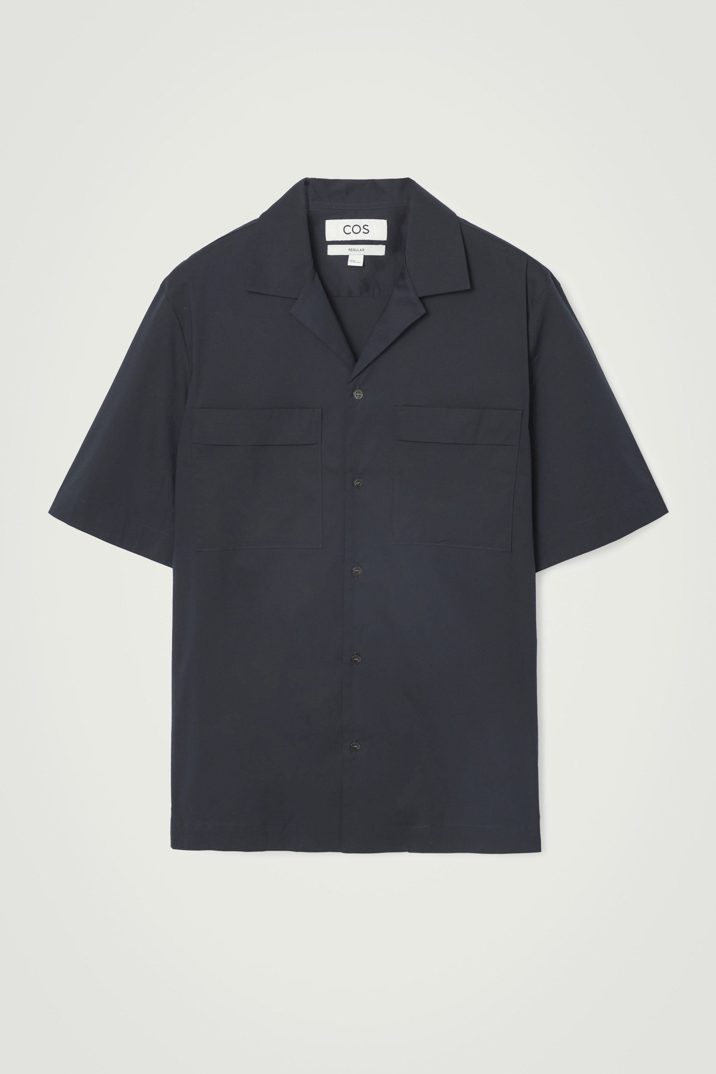 UTILITY COTTON SHORT-SLEEVED SHIRT - LIGHT BLUE | COS