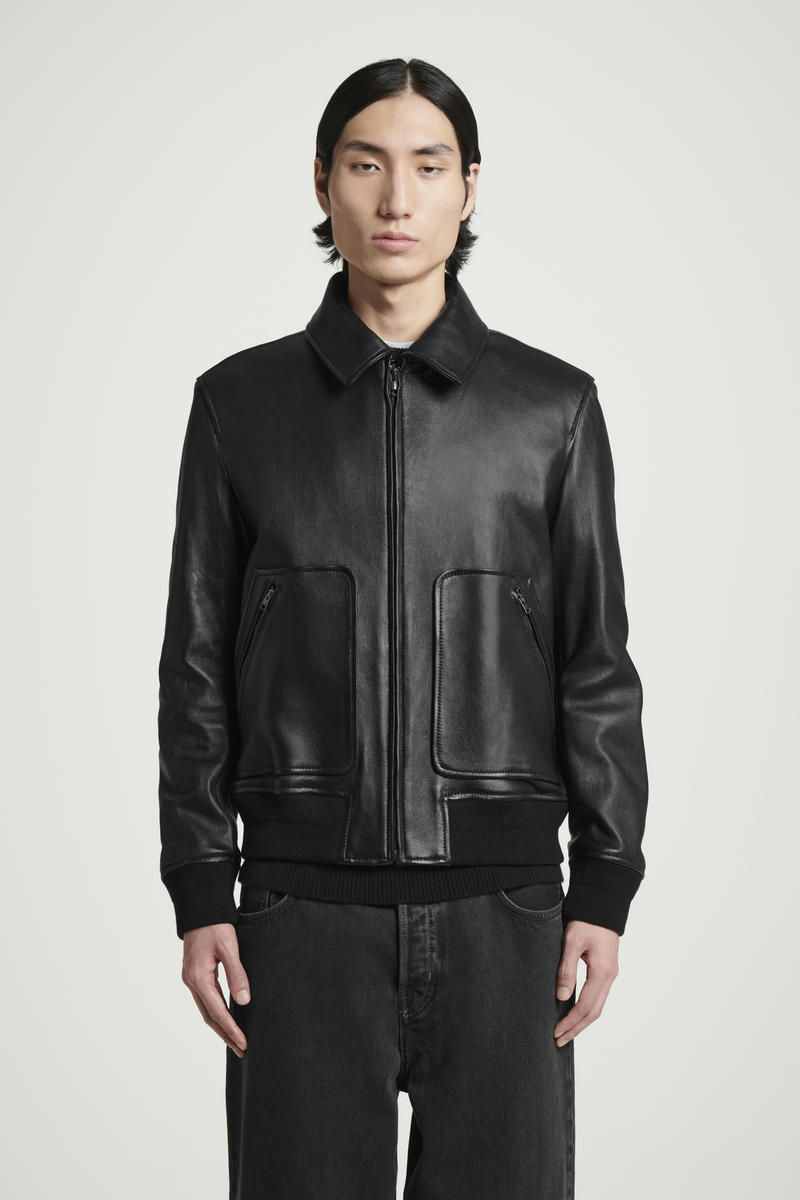 Leather Bomber Jacket