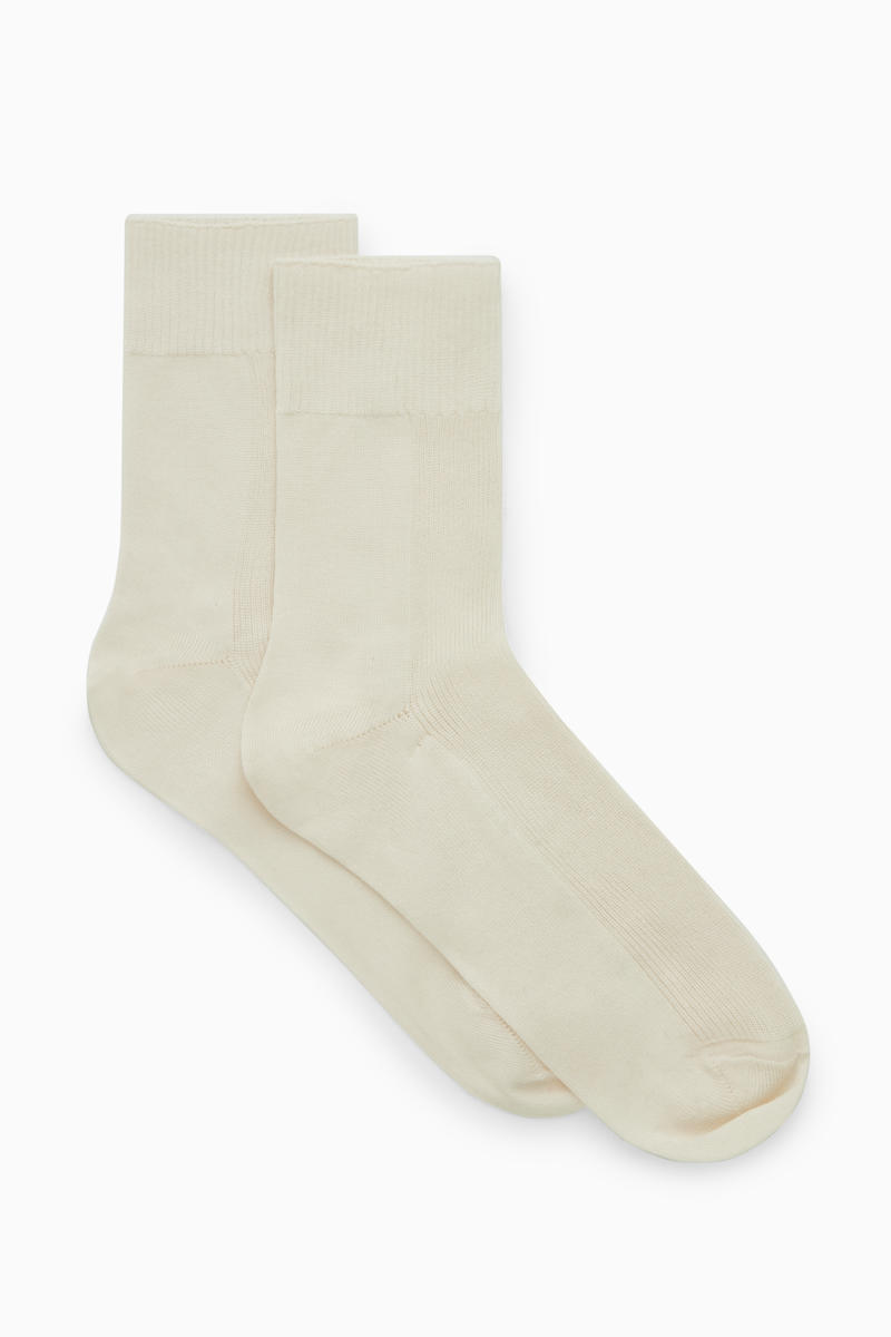 2-Pack Ribbed Panel Socks