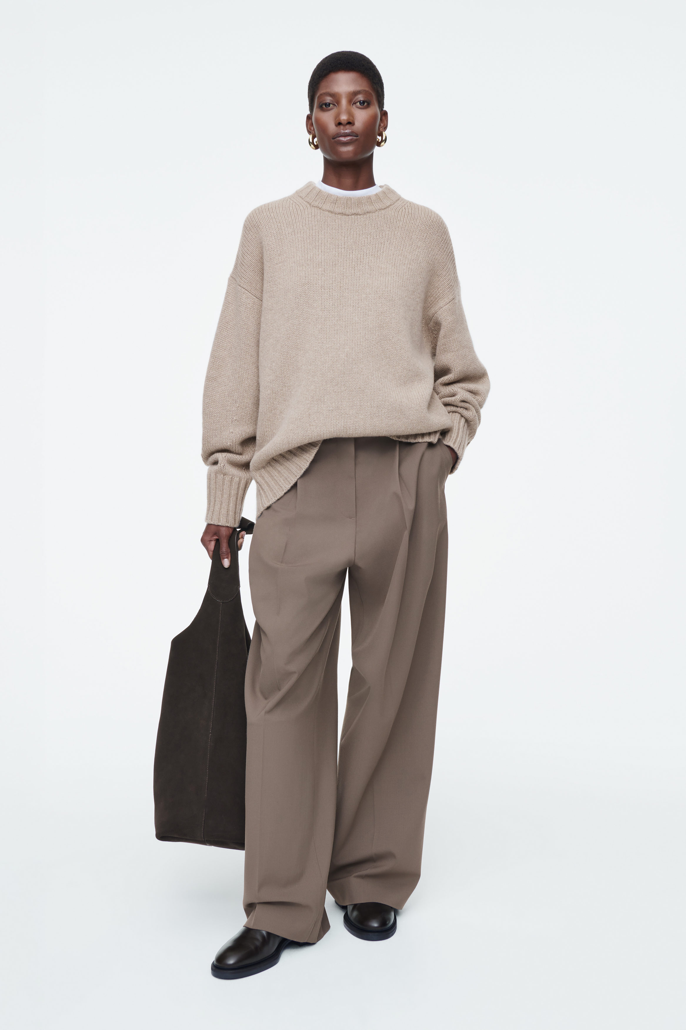 【COOR】韓国人気 ★ Oversized Goat Leather Jumper ★ COOR】韓国人気 ☆ Oversized Goat Leather Jumper ☆