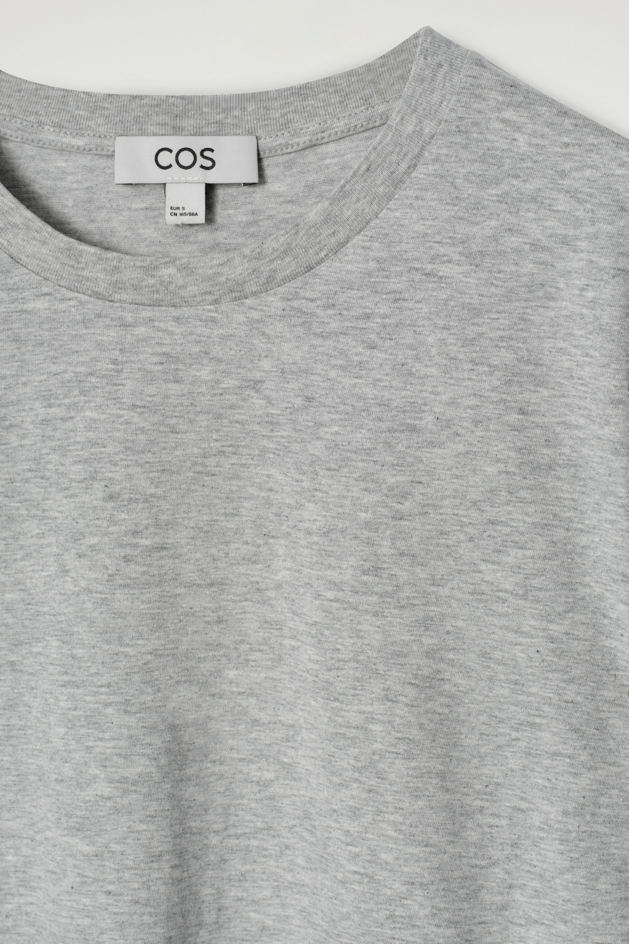 CREW-NECK COTTON T-SHIRT - GREY MÉLANGE CREW-NECK COTTON T-SHIRT - GREY MÉLANGE