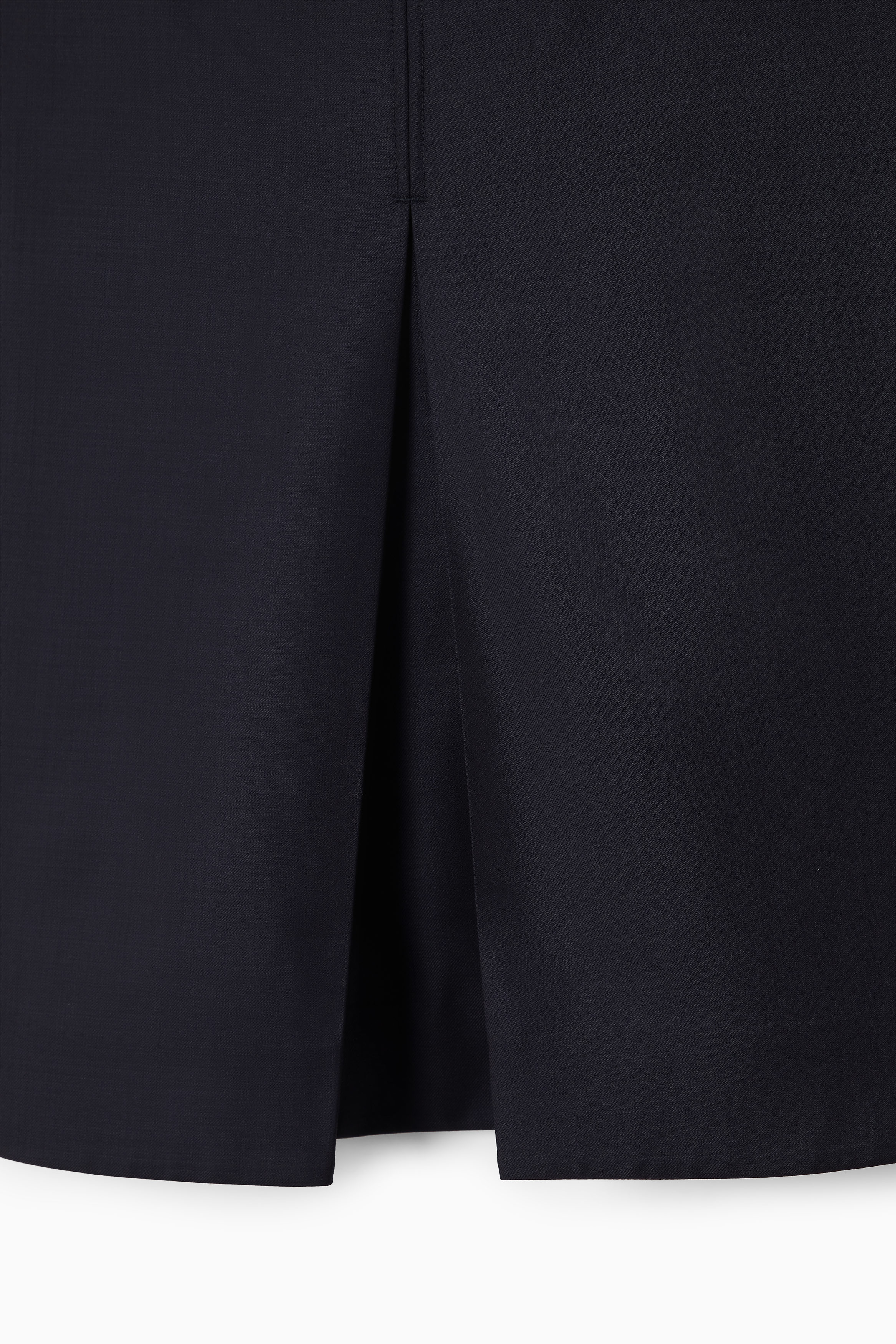【OVERDUEFLAIR】WOOL PLEATED SKIRT_NAVY WOOL PLEATED SKIRT_NAVY - overdue flair