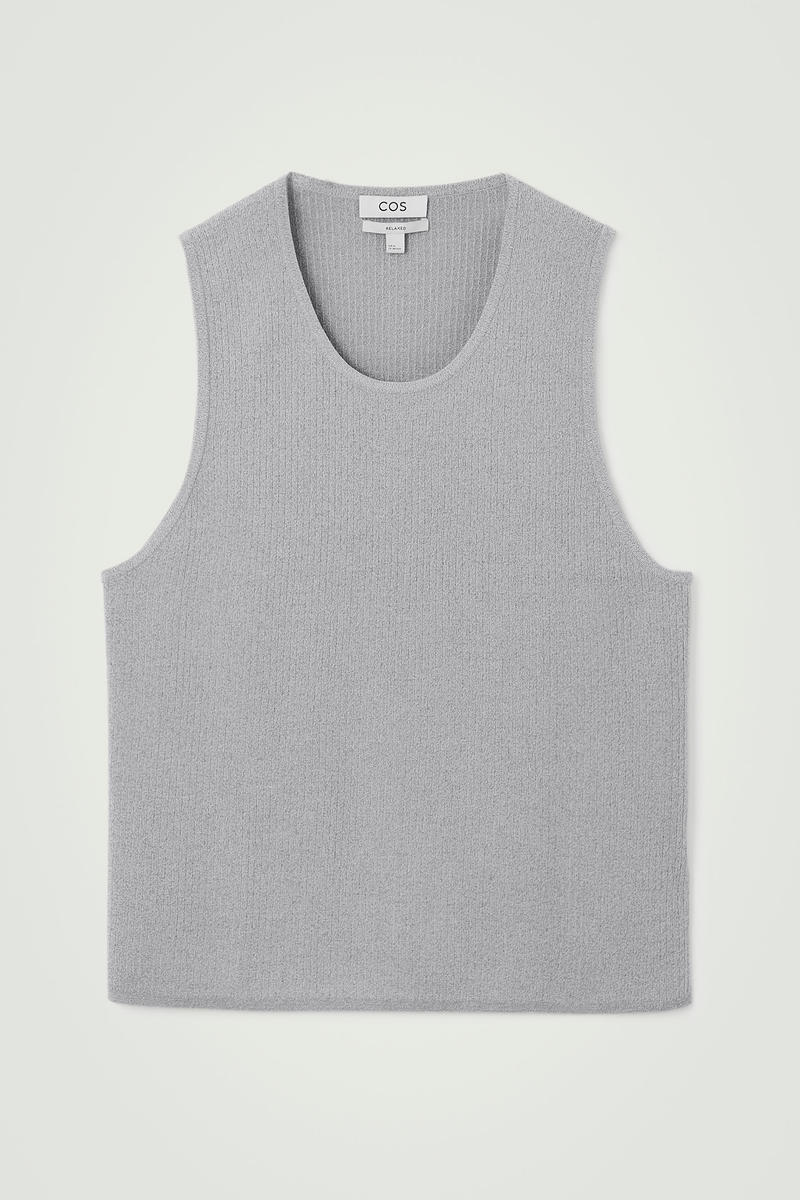 Ribbed-Knit Crew-Neck Tank Top