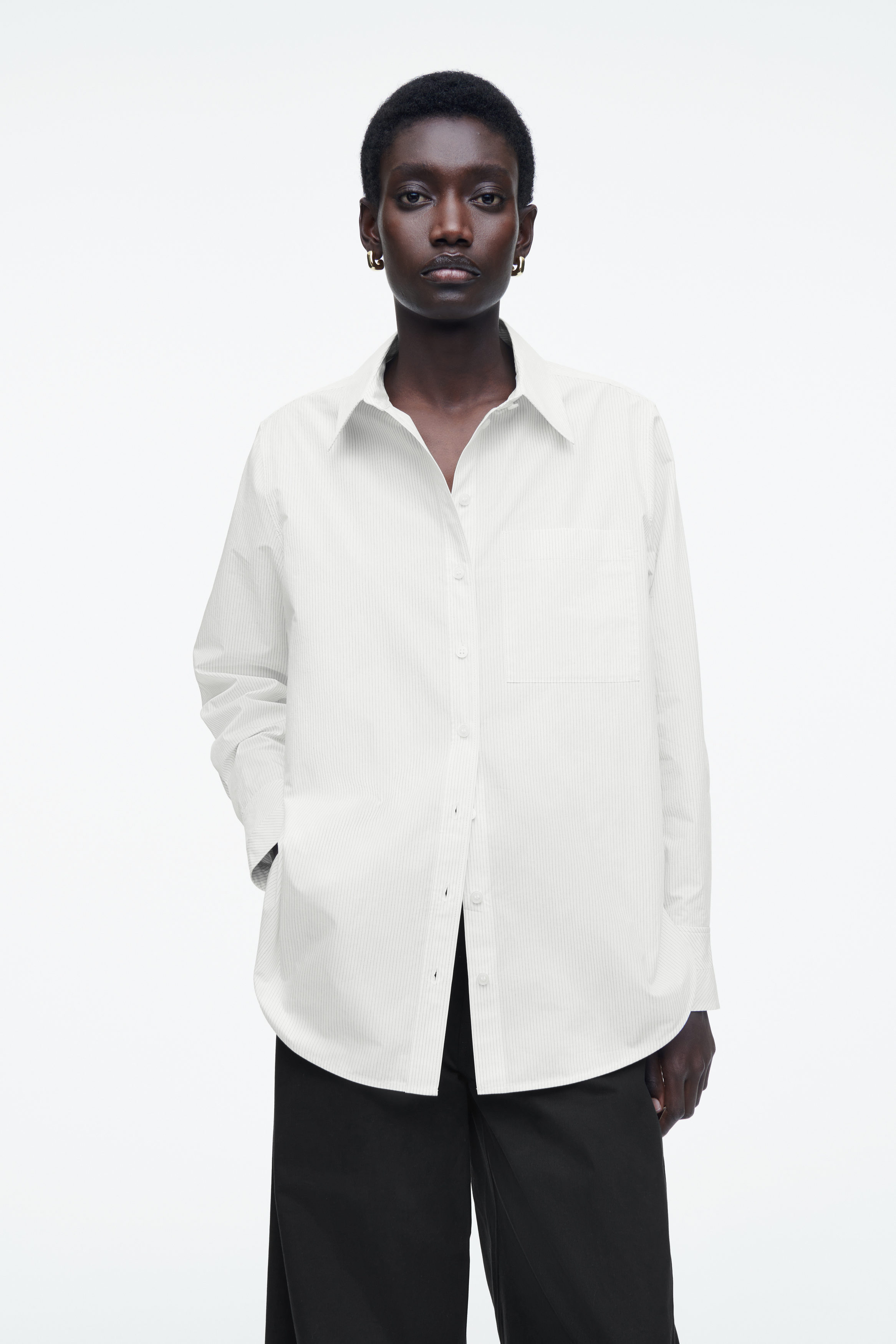 BRAZIL SILK/COTTON LONG SLEEVE SHIRTS｜BLACK – Cornier