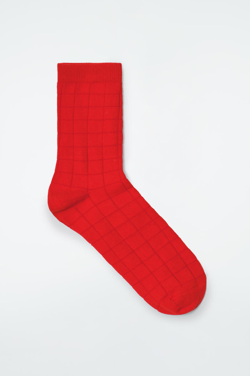 Grid Cotton Socks