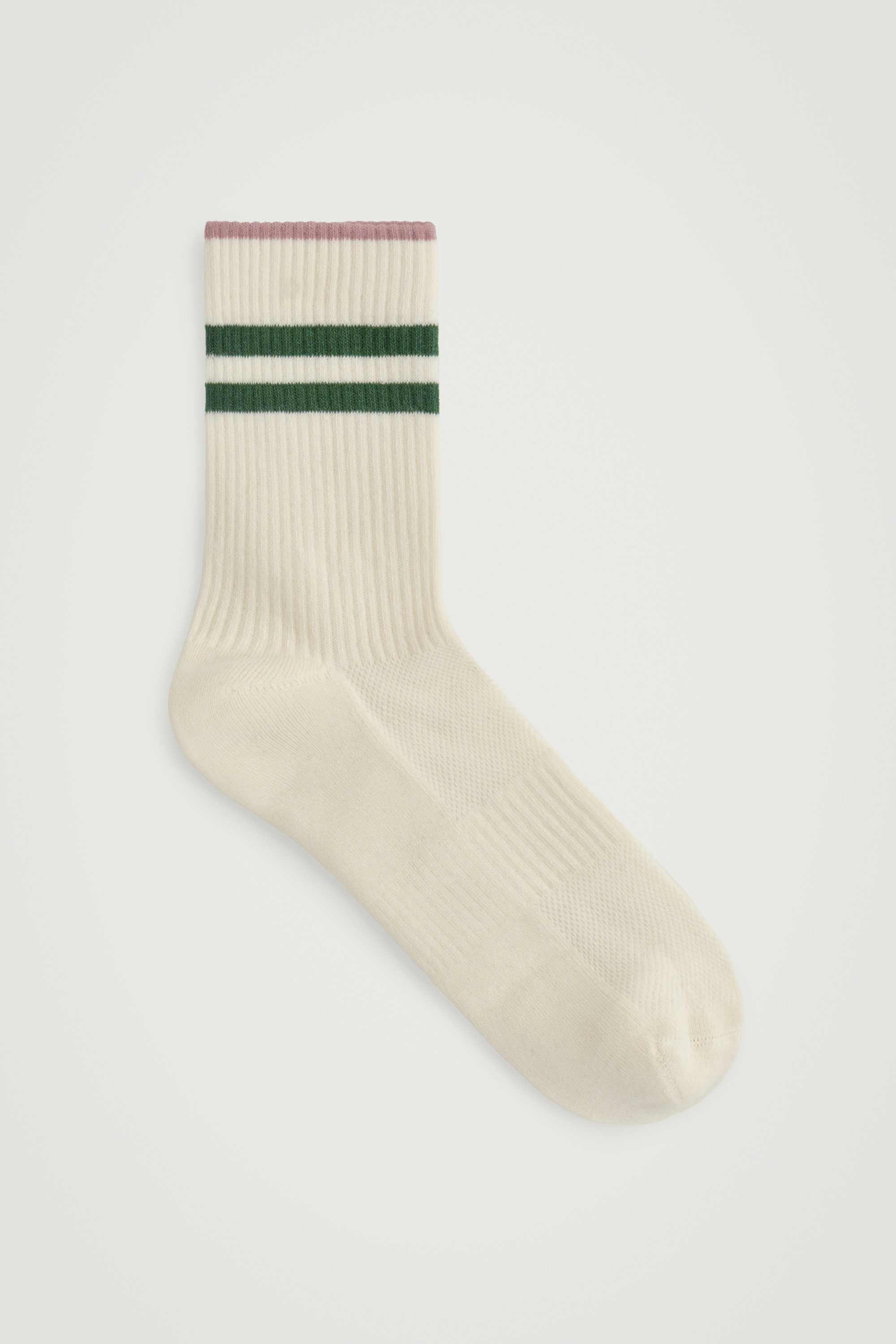 ◆SATUR◆ Leisure Stripe Socks Ivory British Racing Green ◇SATUR◇ Leisure Stripe Socks Ivory British Racing Green