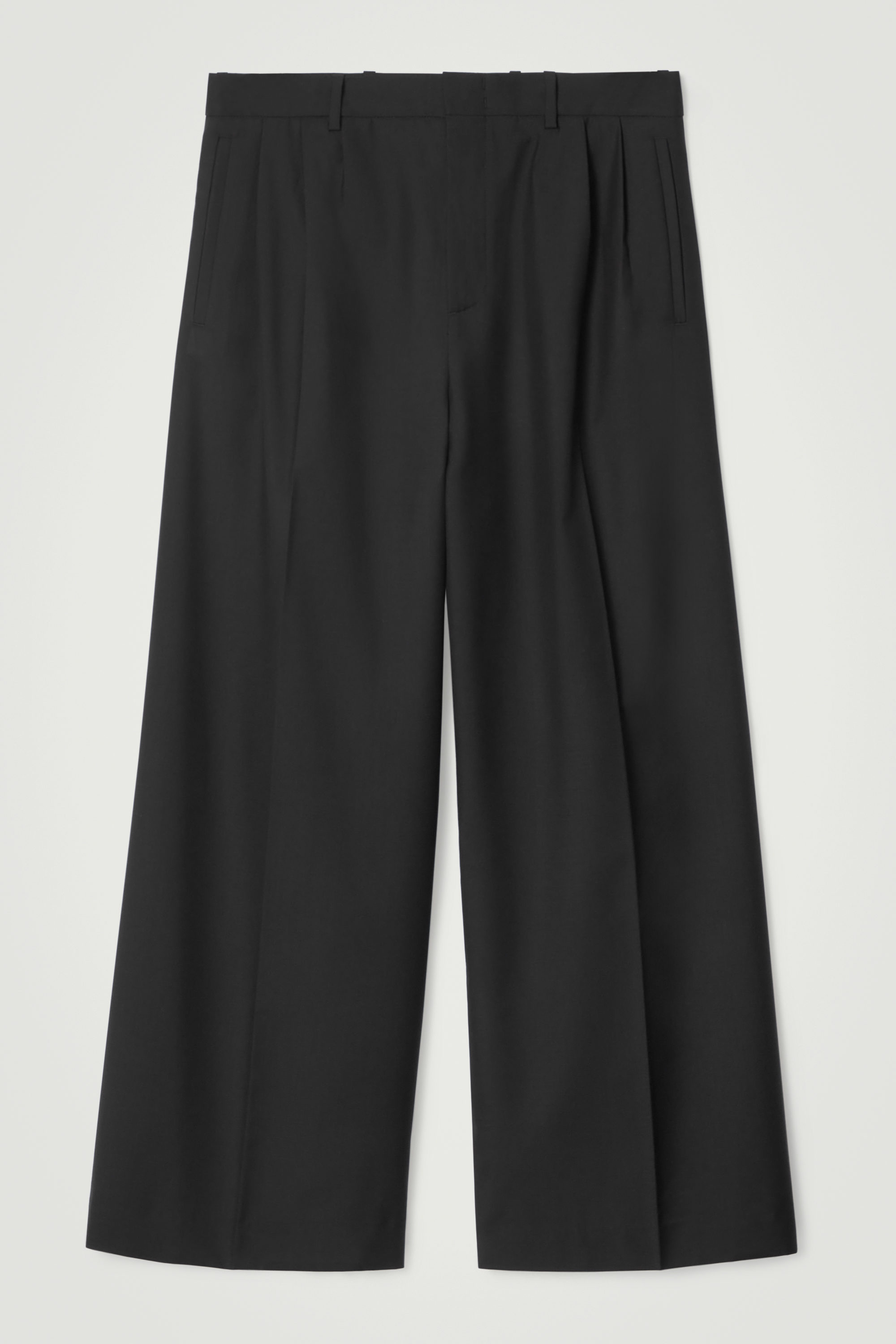 WORSTED WOOL PANTS for WOMEN｜MATTE BLACK – Cornier
