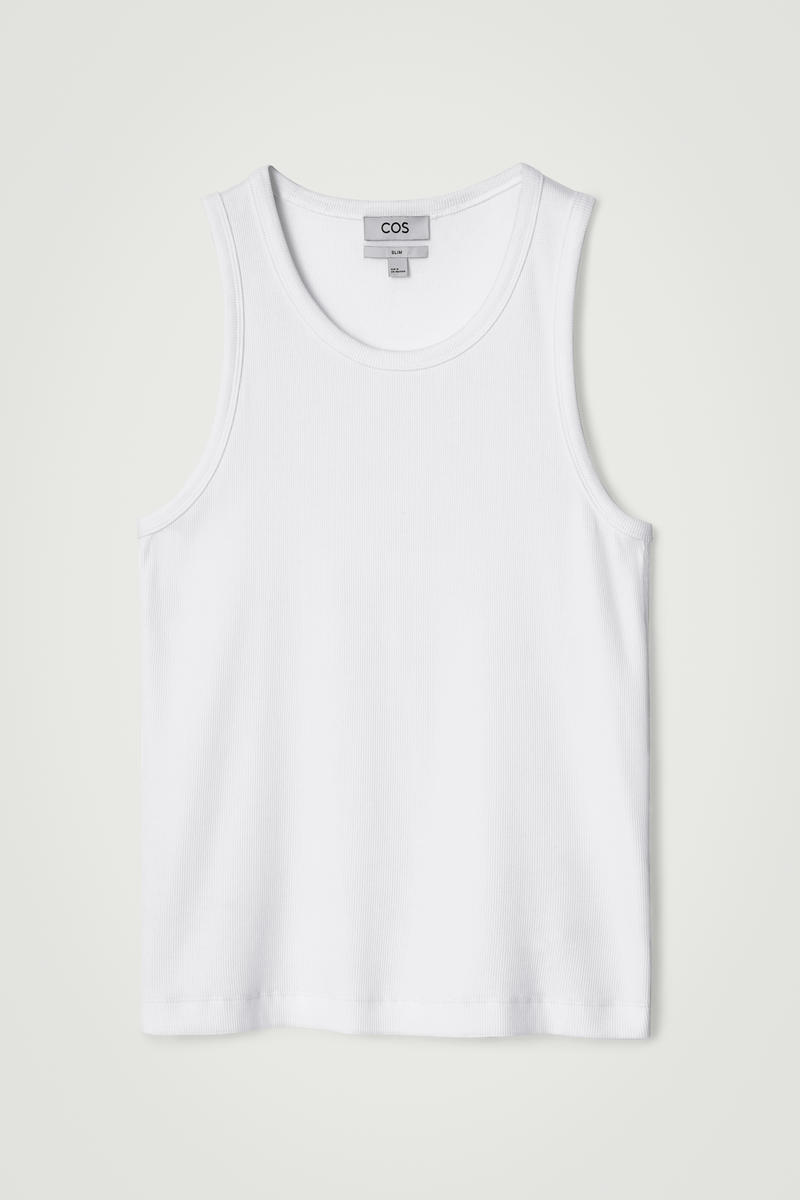 Slim Ribbed Cotton Tank Top
