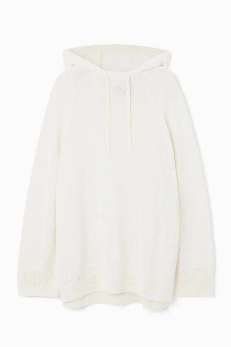 Knitted Linen-Blend Hoodie