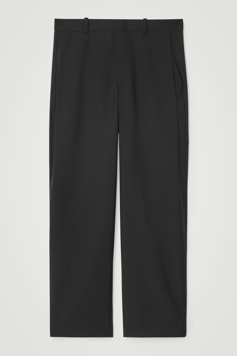 Tapered Wool-Hopsack Trousers