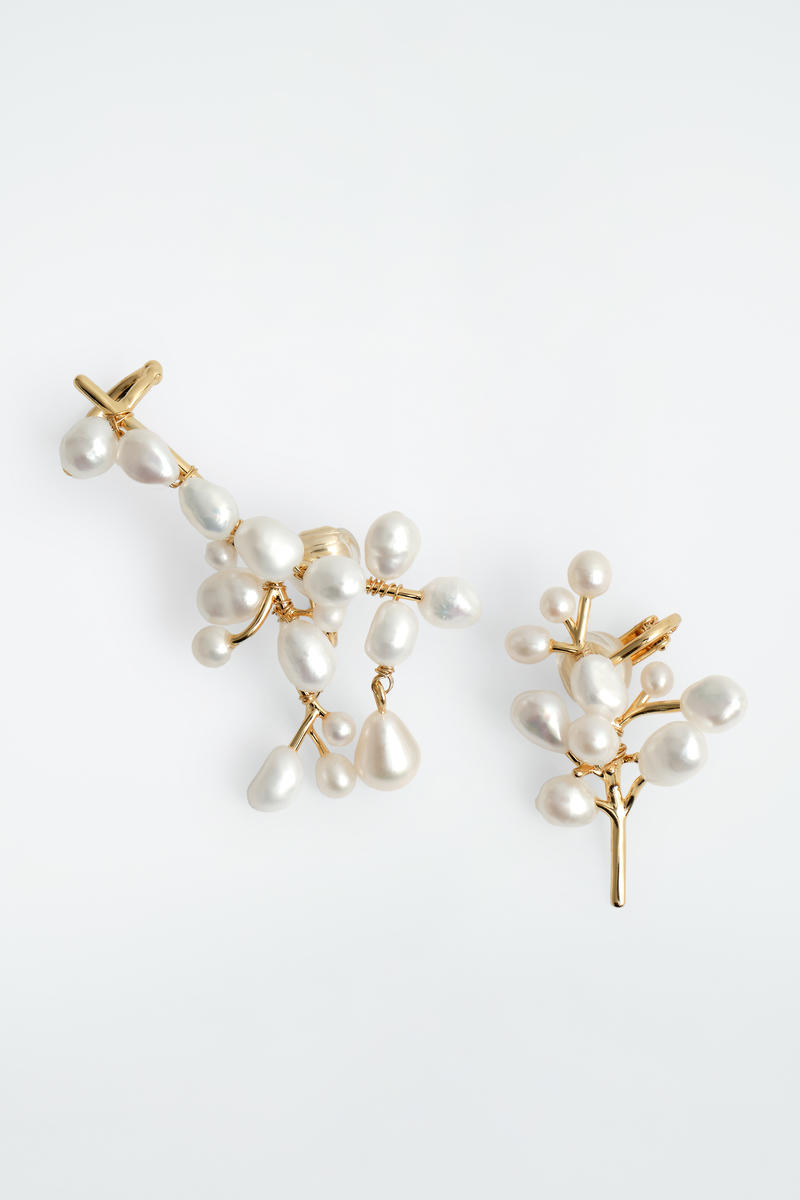 Mismatched Freshwater Pearl Clip-On Earrings