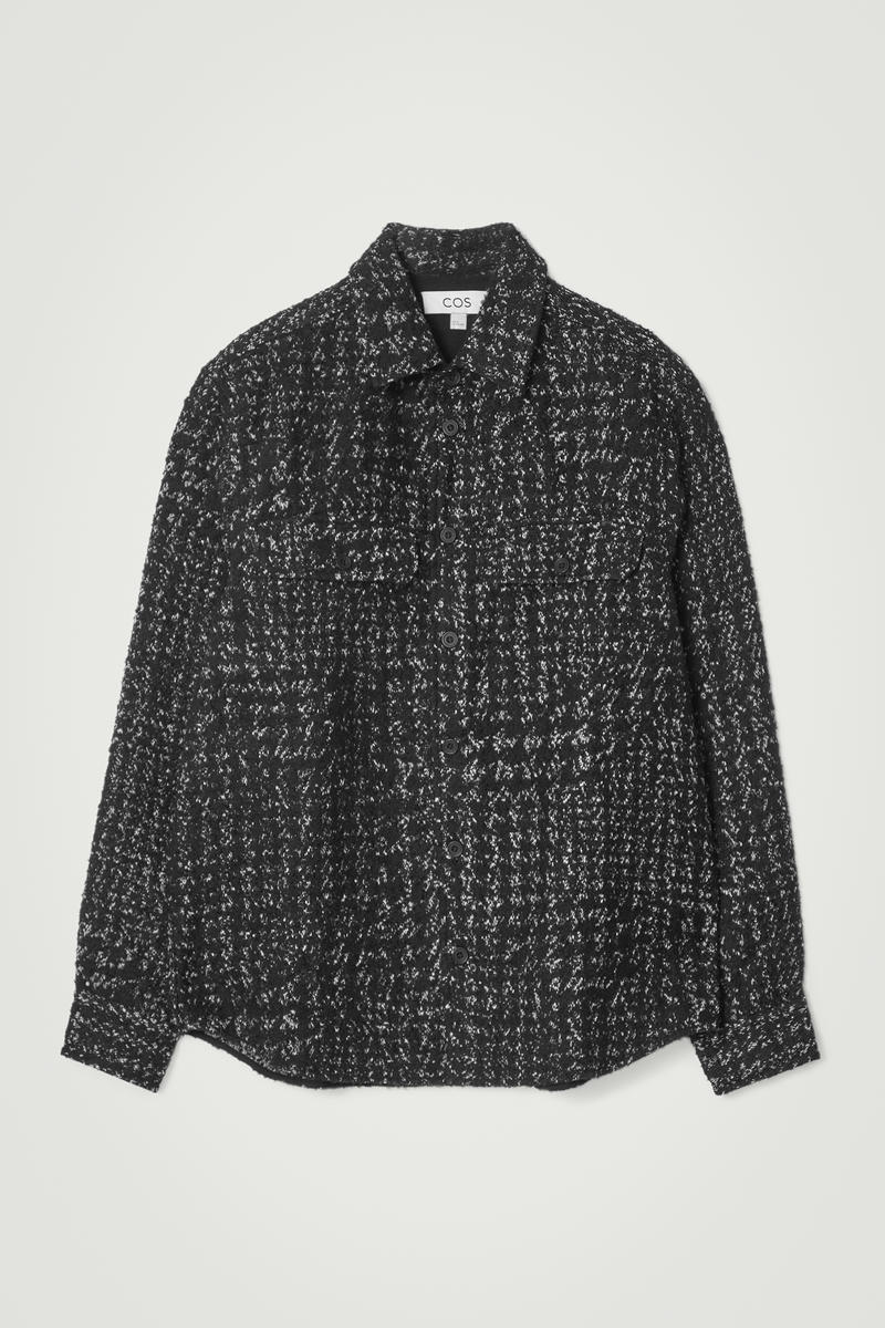 Houndstooth Bouclé Overshirt