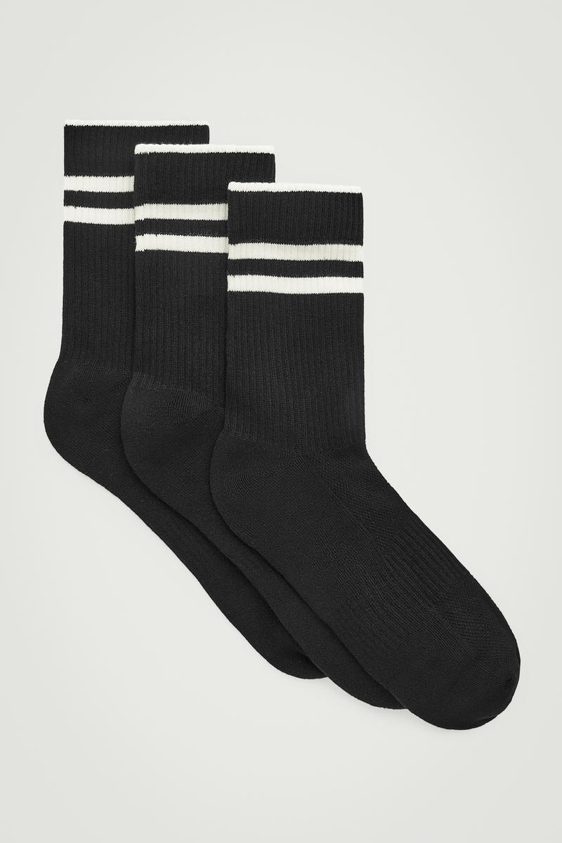 3-Pack Ribbed Sports Socks