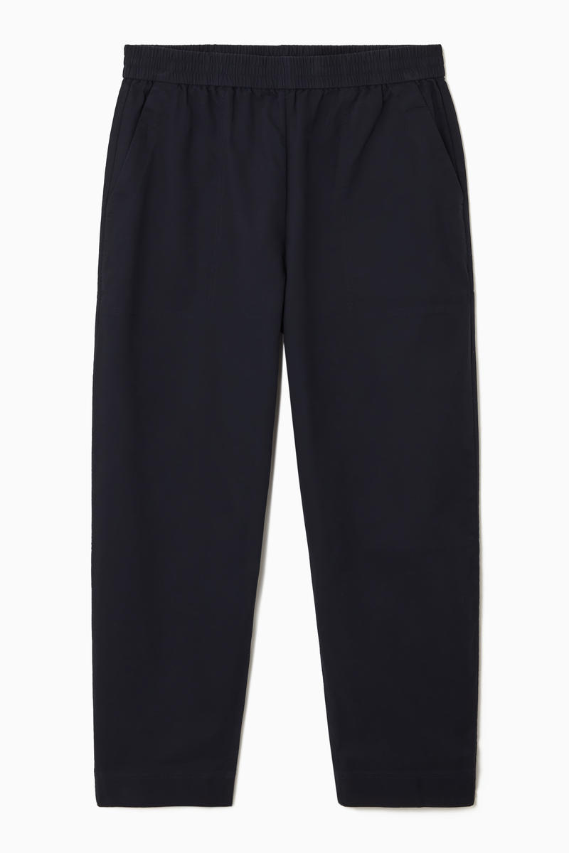 Elasticated Twill Trousers in Blue