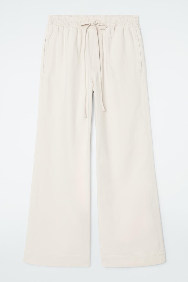 Cos Fliessende Hose Aus Denim Mit Weitem Bein In Ecru