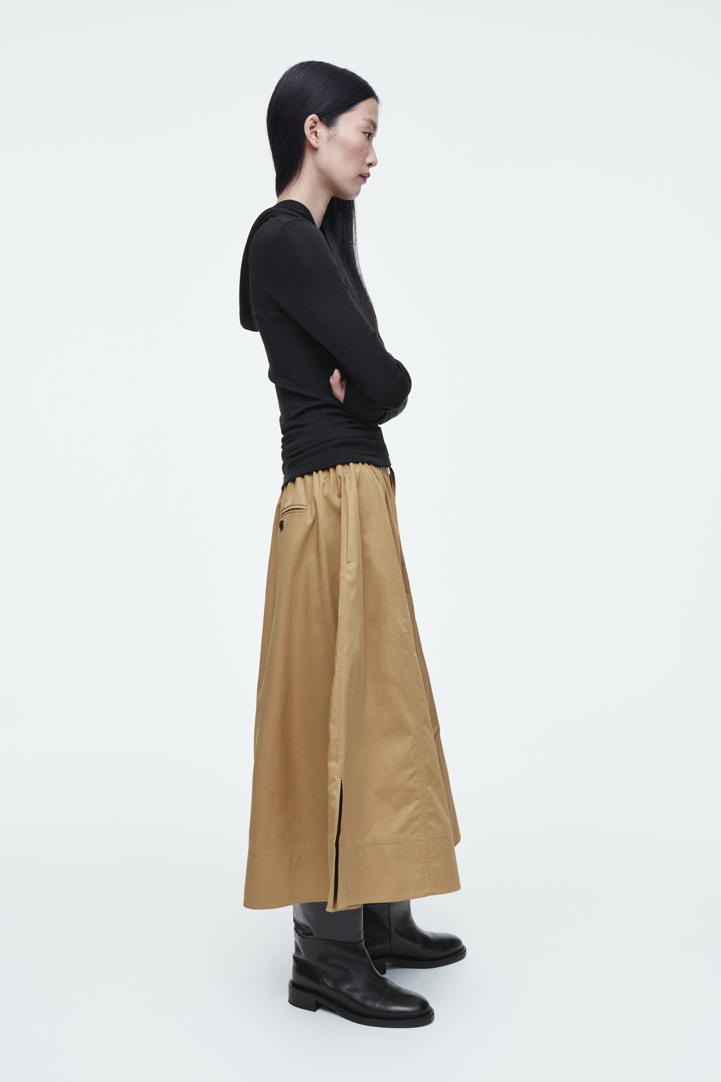 ★Studio Doe Relaxed Cotton Ankle Mermaid Skirt/送料込 Ella Sleek 66 x 36 Acrylic Freestanding Center Drain Bathtub