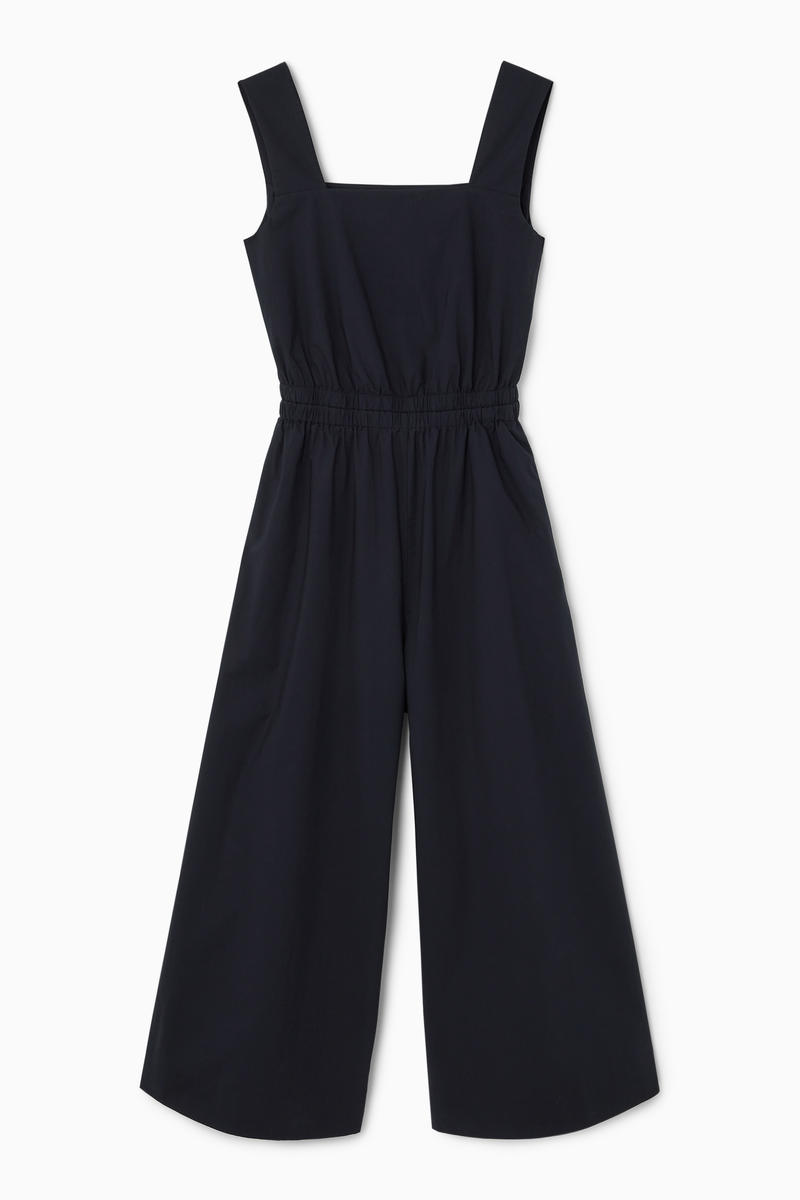 Gathered Open-Back Jumpsuit